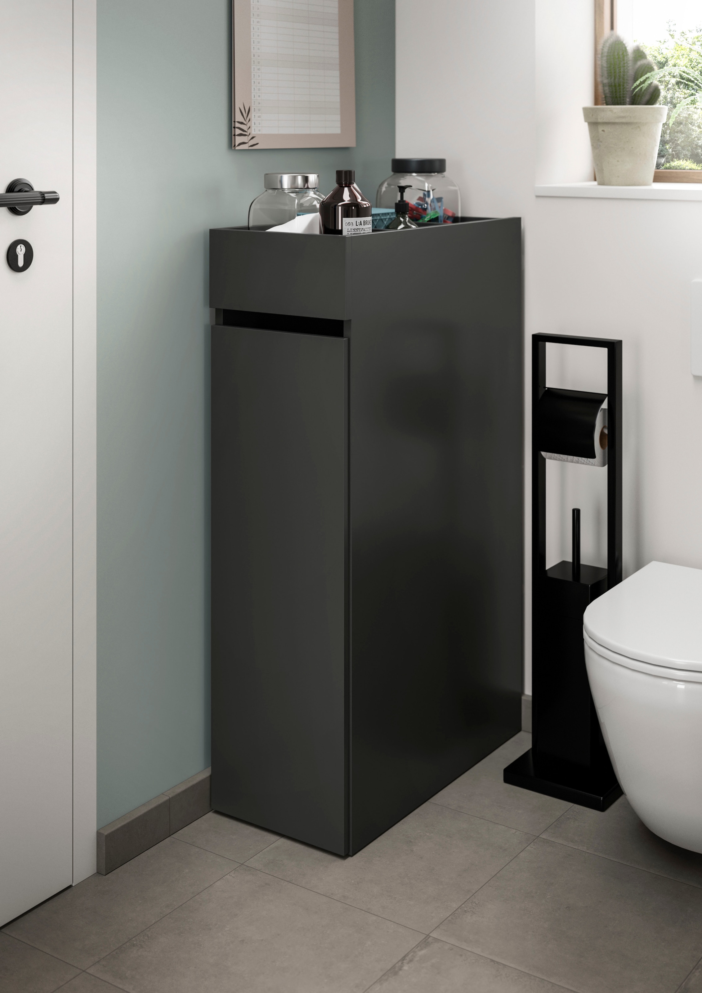 welltime Anbauregal »FALAS, TOPSELLER!, Höhe 101cm, Apothekerauszug, 3 offene Ablagefächer« in verschiedenen Farben erhältlich, 1 Stk. tlg. Anstellregal, Regal, Schrank, Badzimmerschrank, Minischrank, Organizer