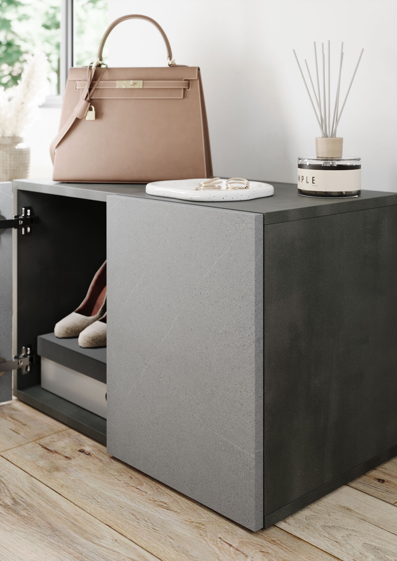 INOSIGN Schuhschrank »Pratiko Breite 63 cm, Höhe 42 cm, Garderobenbank,« Flurbank, Schuhbank, mit Stauraum