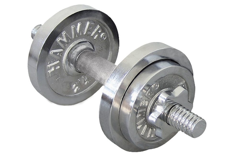HAMMER Hanteln und Gewichte Kurzhantel-Set 10 kg, Chrom