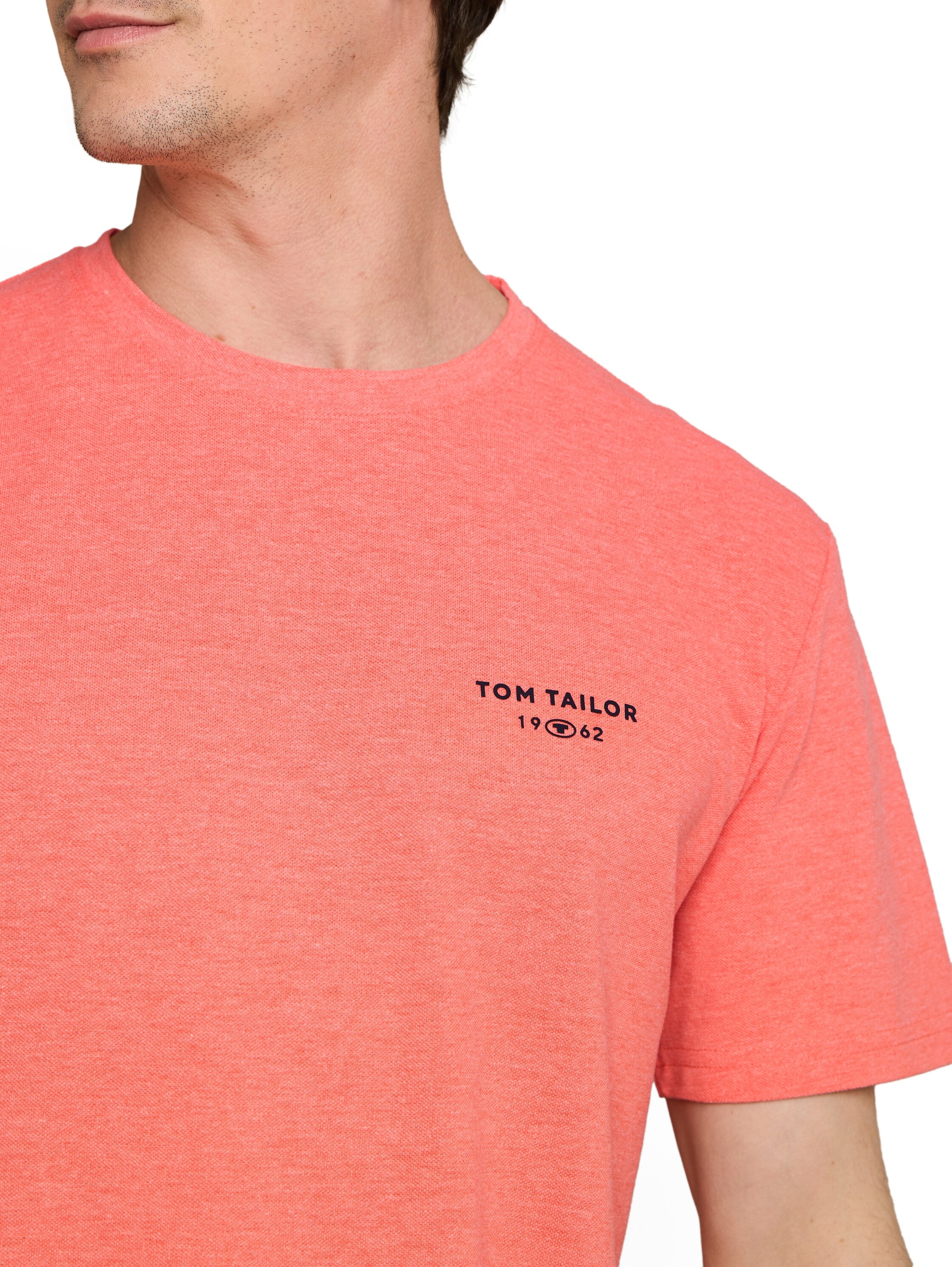 TOM TAILOR Kurzarmshirt Sommershirt mit kleinem Logo-Print