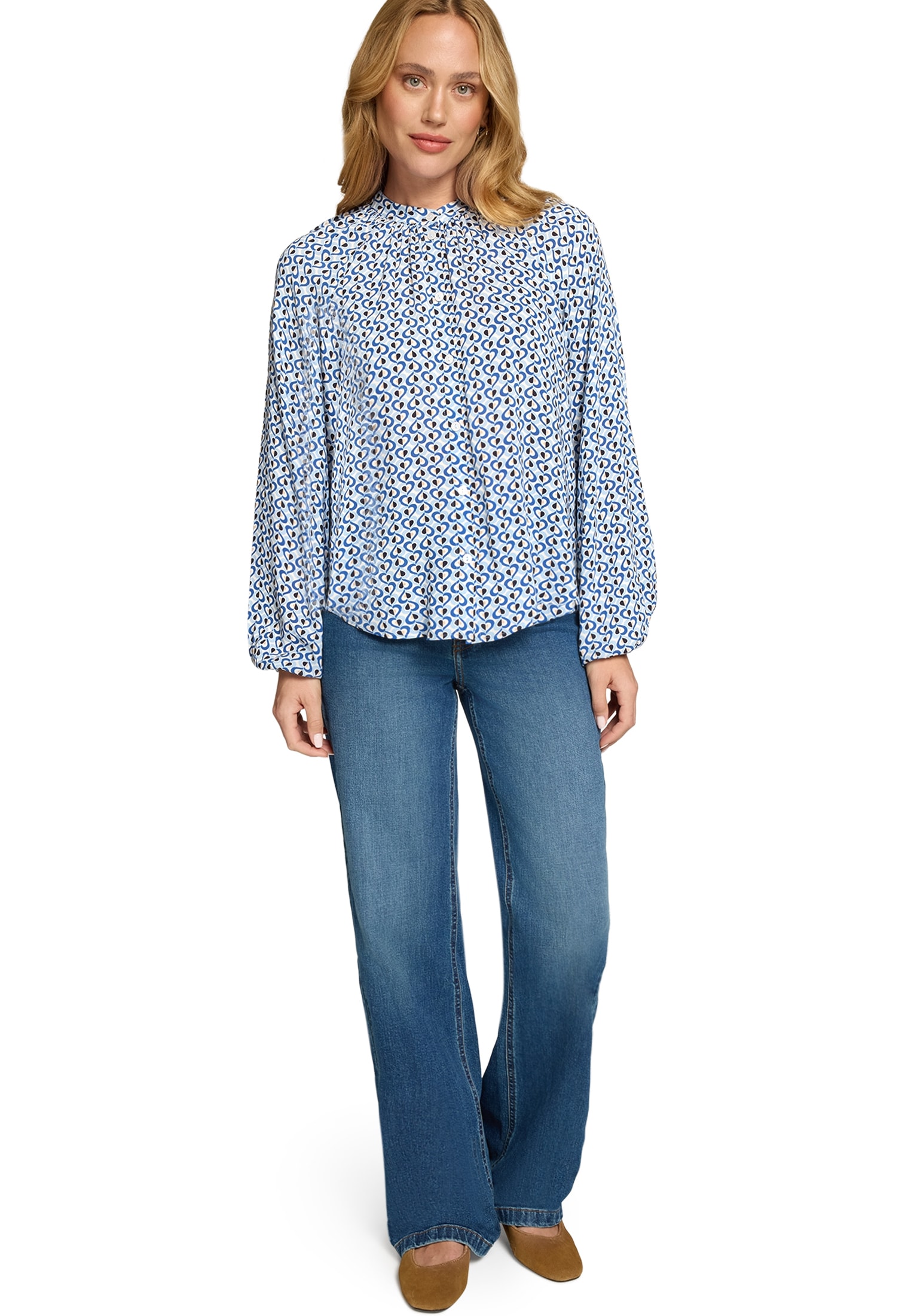 Zero Klassische Bluse »Bluse mit grafischem Print«