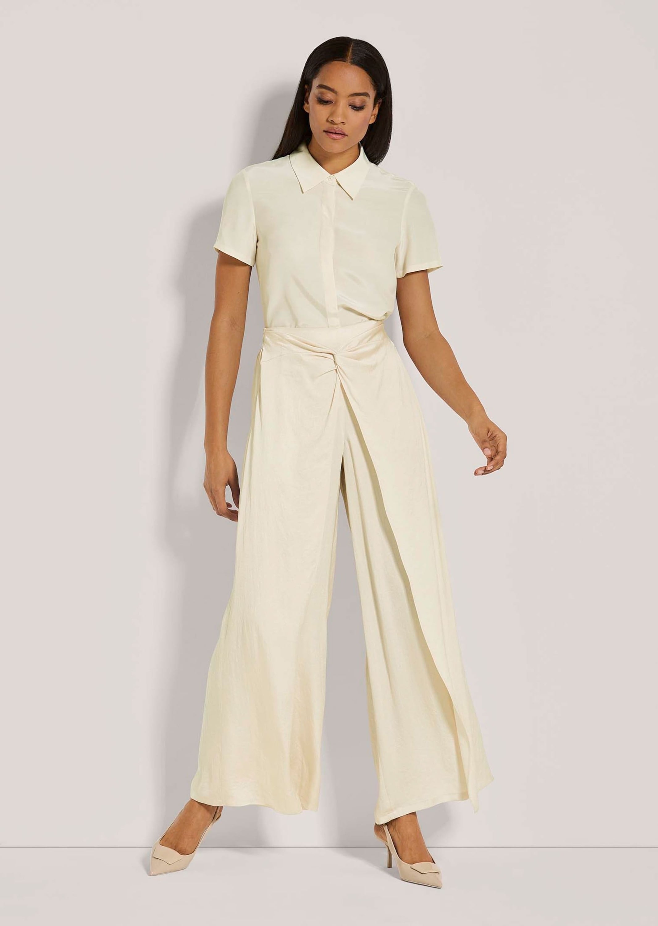 MADELEINE Stoffhose »Palazzo-Hose Sommerliche Stoffhose mit Überwurf«  Weite Hose mit Überwurf
