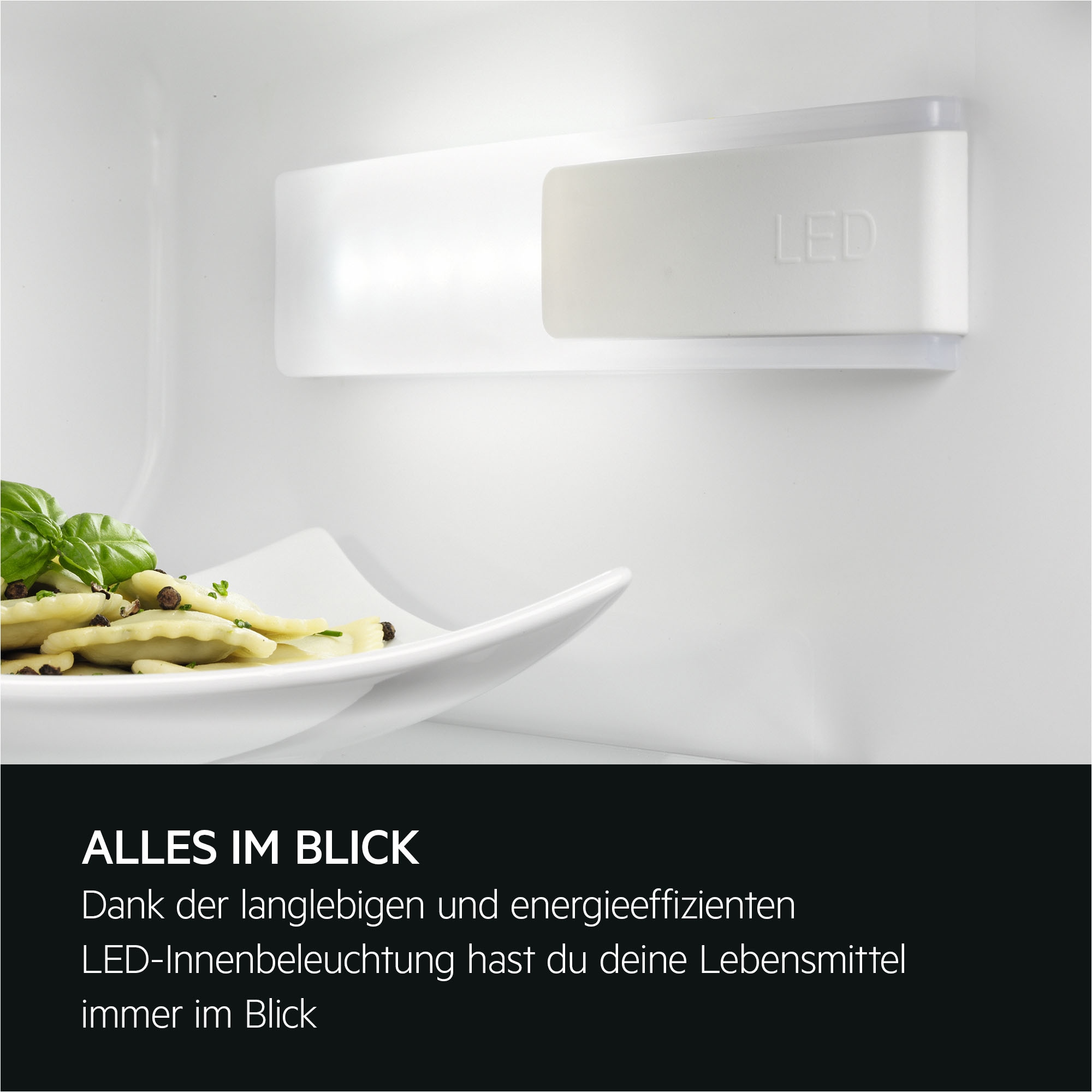 AEG Einbaukühlschrank Serie 5000 »TSK5O88WDF« 87,3 cm hoch 55,6 cm breit 137 L, variable Glasablagen bis zu 25 kg belastbar, Touch, Festtür