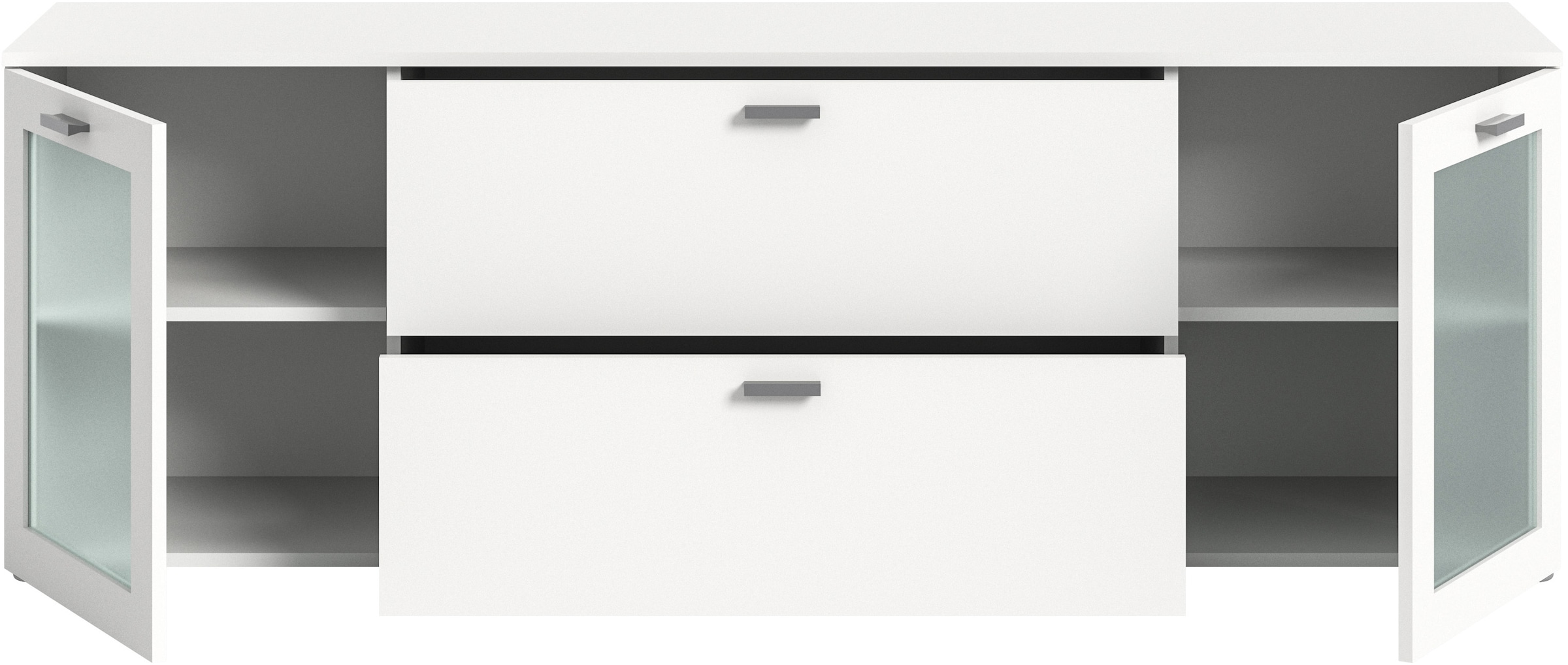 INOSIGN Lowboard »Onex, Breite 180 cm, mit Glastüren, vielseitig einsetzbar«, in verschiedenen Farben, TV-Schrank, Kommode, TV-Möbel