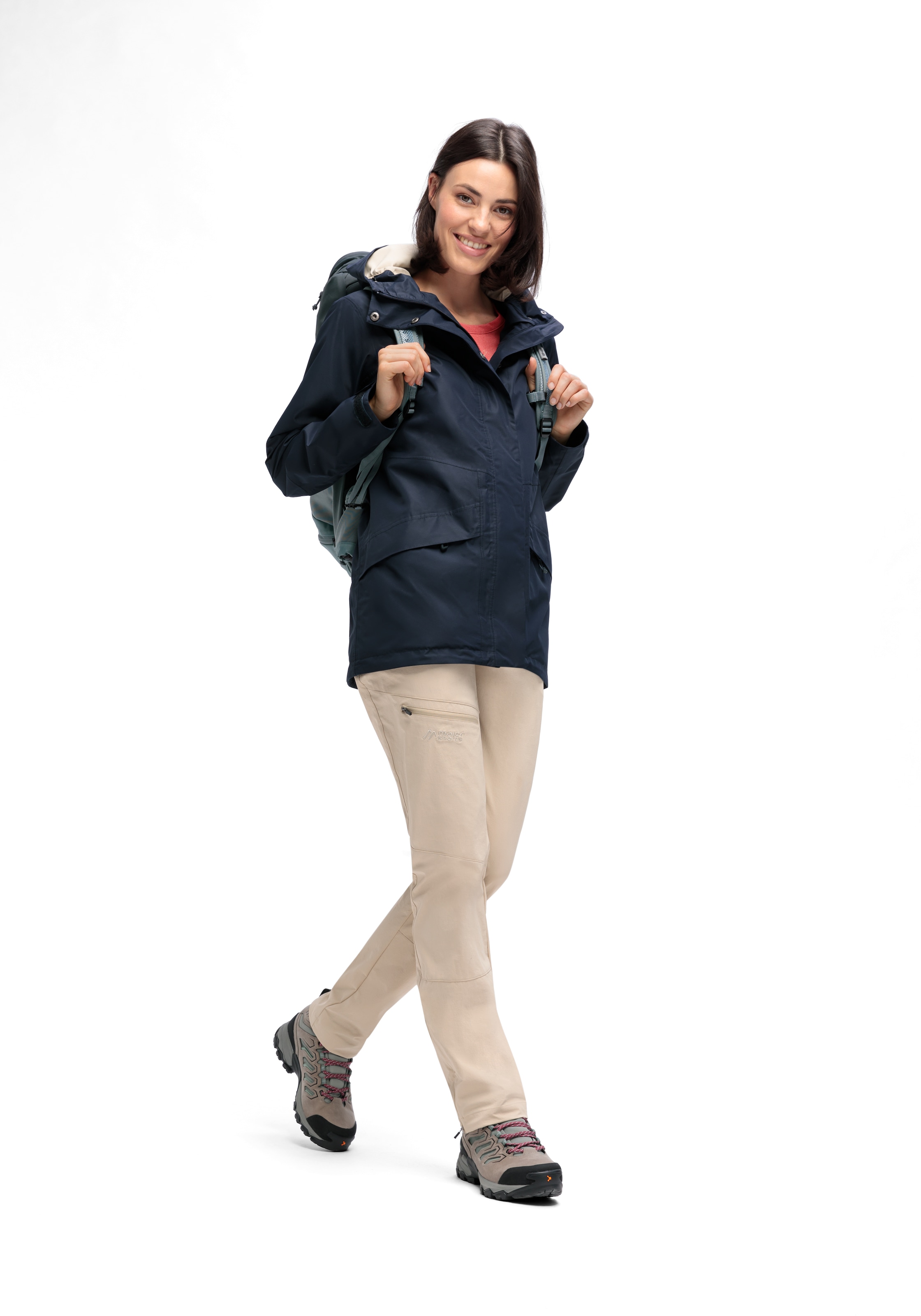 Maier Sports Outdoorjacke »Brocken Long W«, Damen Jacke wasserdicht, Funktionsjacke 2 Taschen außen + Innentasche