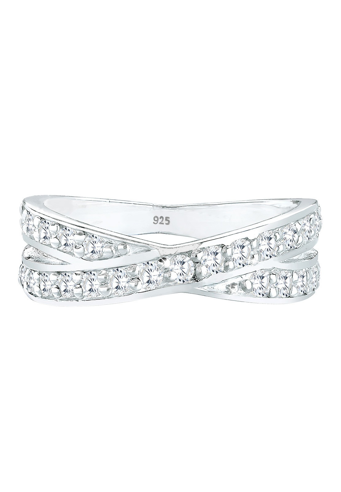 Elli Silberring »Ring X Wickelring Zirkonia 925 Silber«