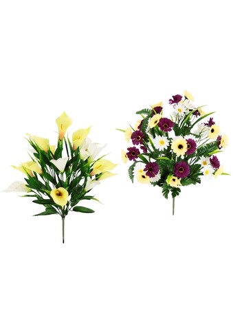 I.GE.A. Kunstblume »Bouquet«, (2 St.), Calla und Margeriten, 2er Set kaufen