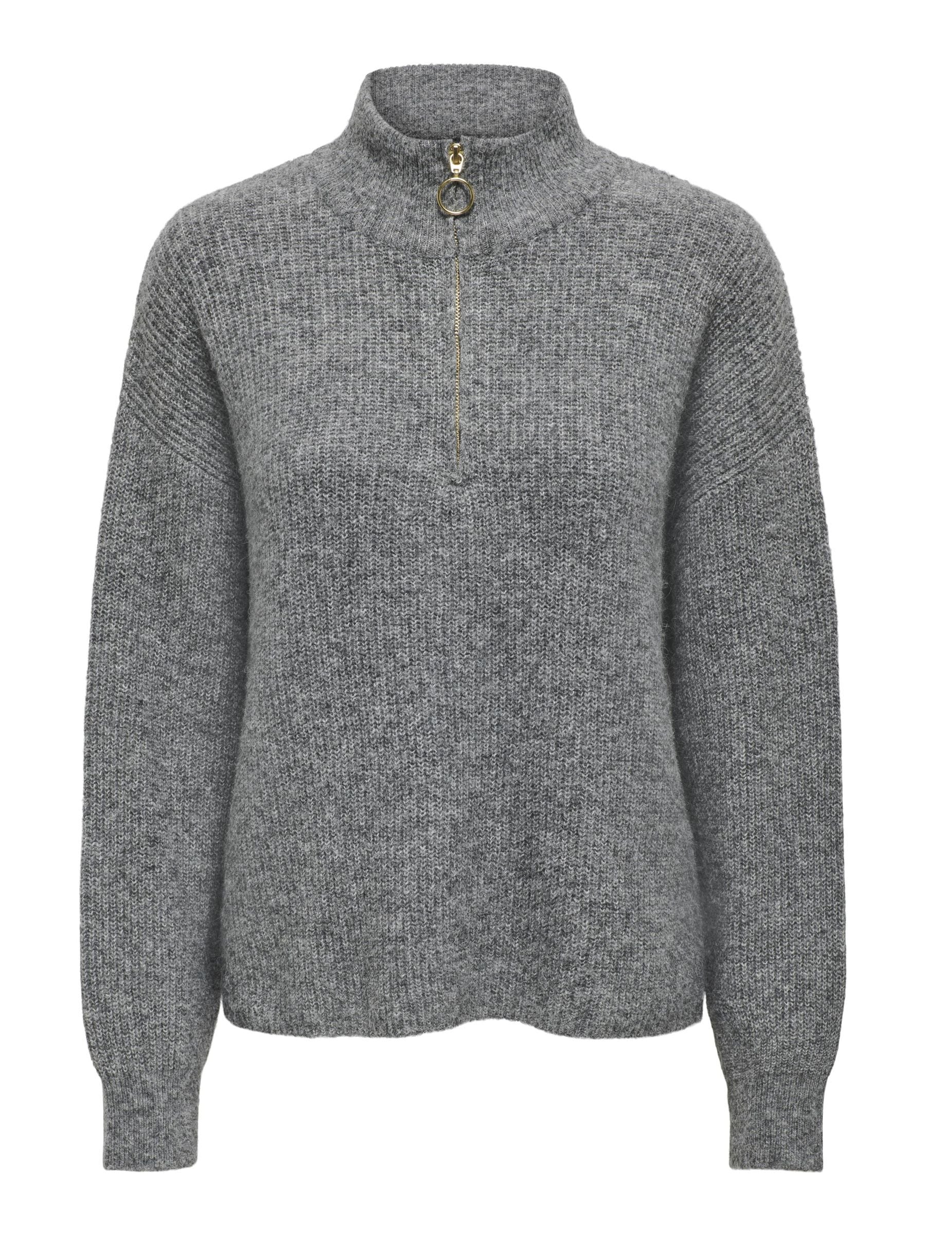 ONLY Strickpullover »ONLTOKYO SOLID L/S ZIP PULLOVER KNT NOOS«