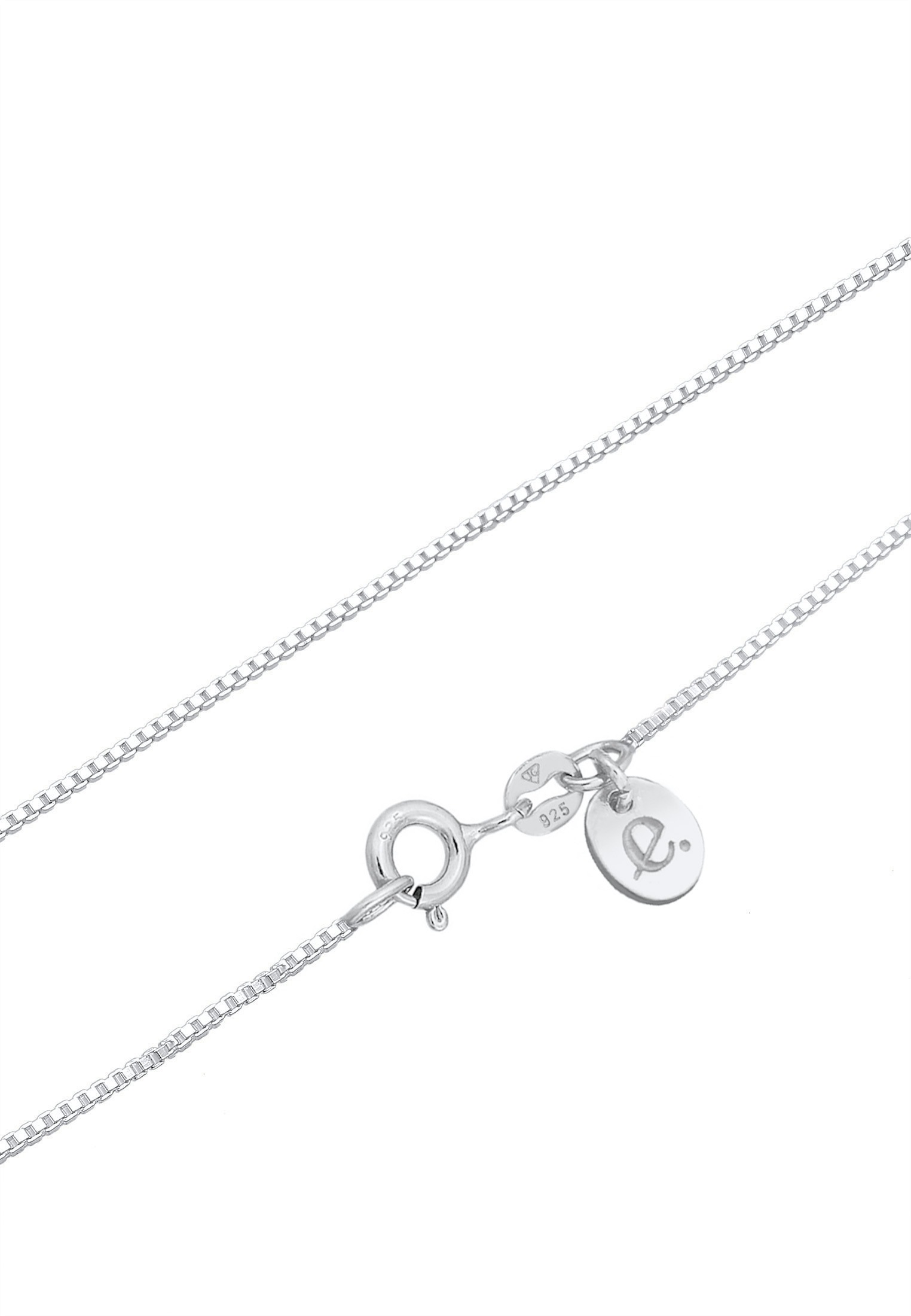 Elli Premium Silberkette »Halskette Basic Rosa Quarz Edelstein 925 Sterling Silber«