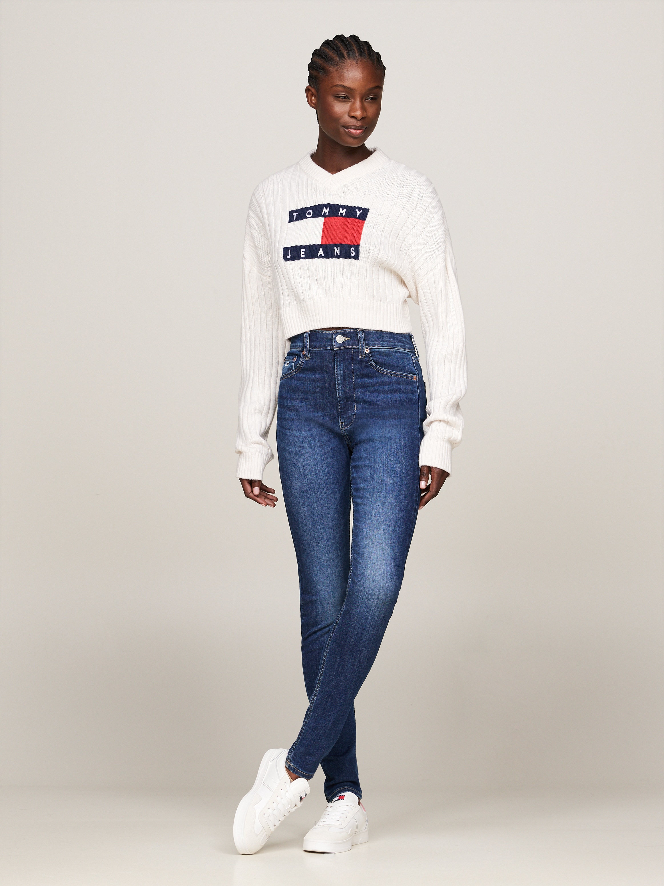 Tommy Jeans Skinny-fit-Jeans »Sylvia High Rise Skinny«, mit Logo-Badge