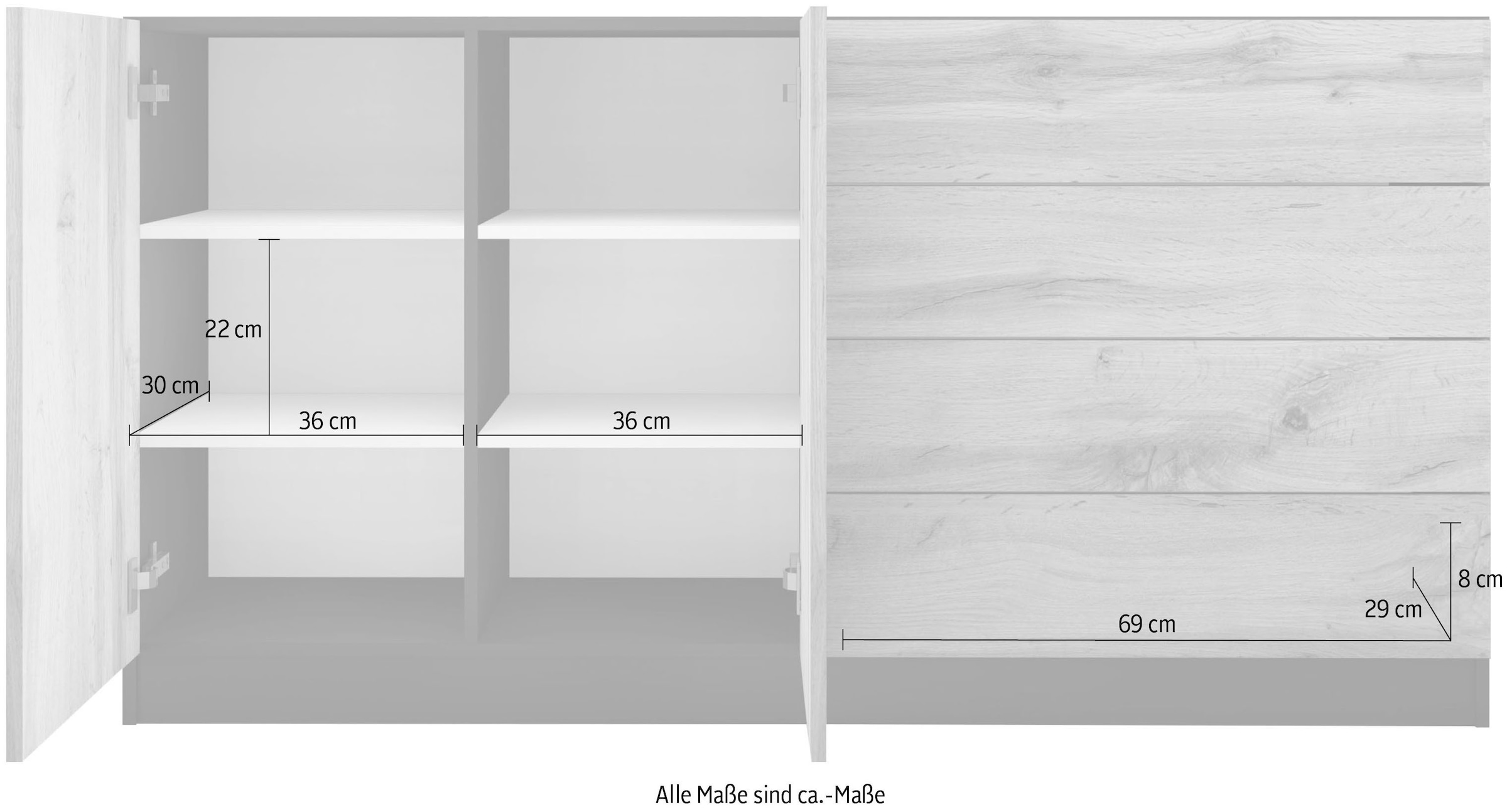 borchardt Möbel Sideboard »Vaasa«, Breite 152 auf bestellen cm Rechnung