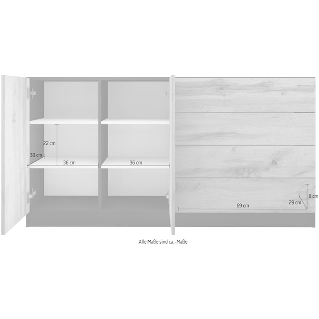 borchardt Möbel Sideboard »Vaasa«, Breite 152 cm auf Rechnung bestellen