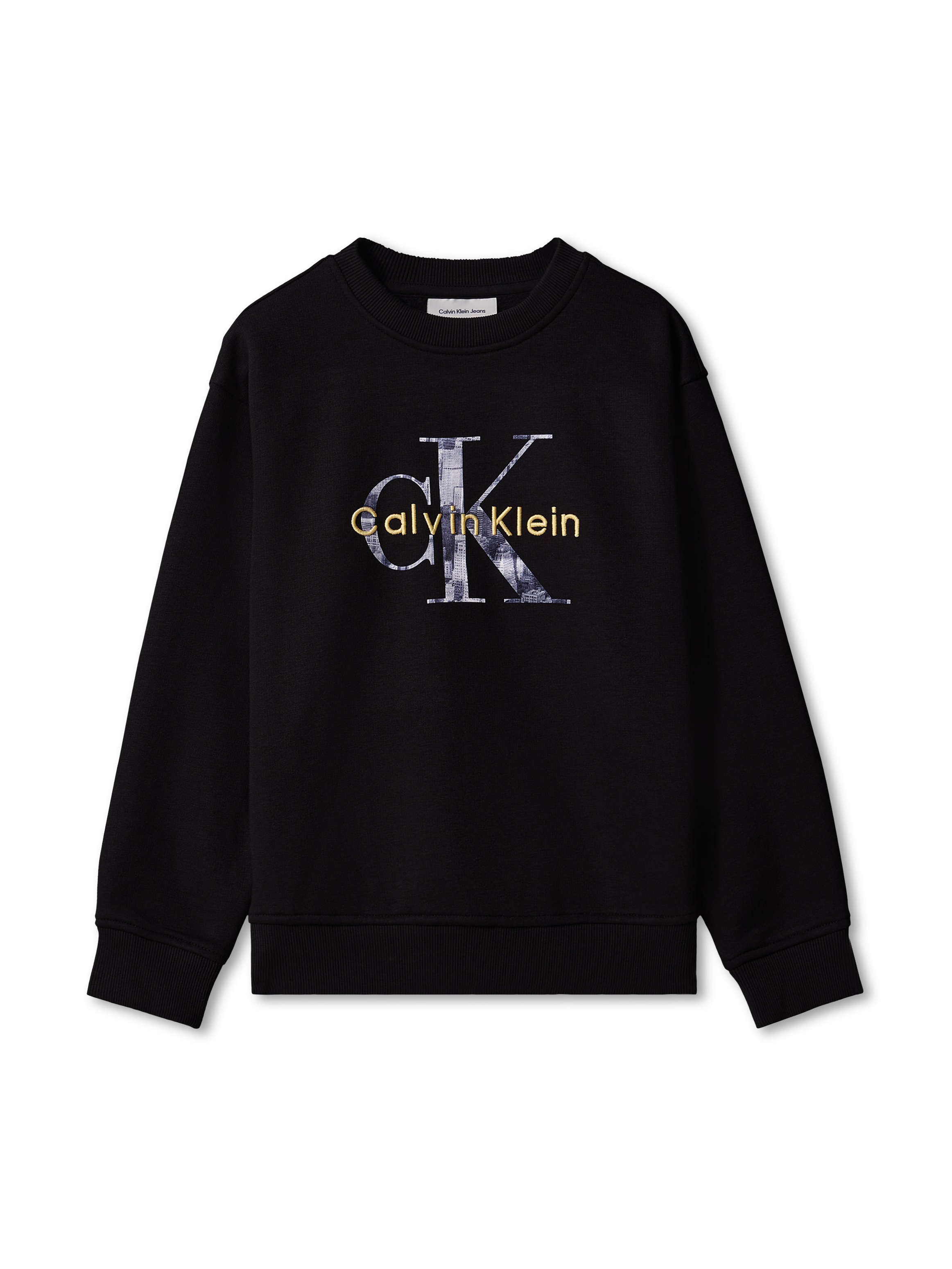 Calvin Klein Jeans Sweatshirt »FILLED MONOLOGO CN SWEATSHIRT«, Regular fit mit Rundhalsausschnitt, Logoschriftzug
