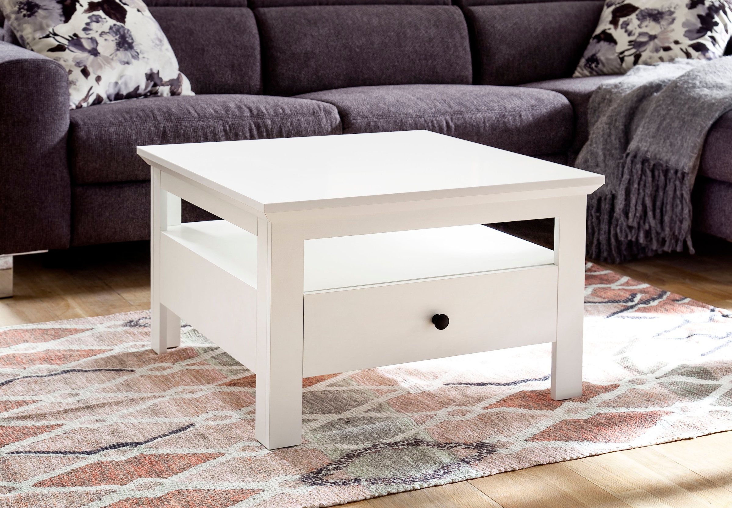 Home affaire Couchtisch »Örebro« Couchtisch mit Schubkasten & Vollauszug - (B/T/H) 70/70/46 cm
