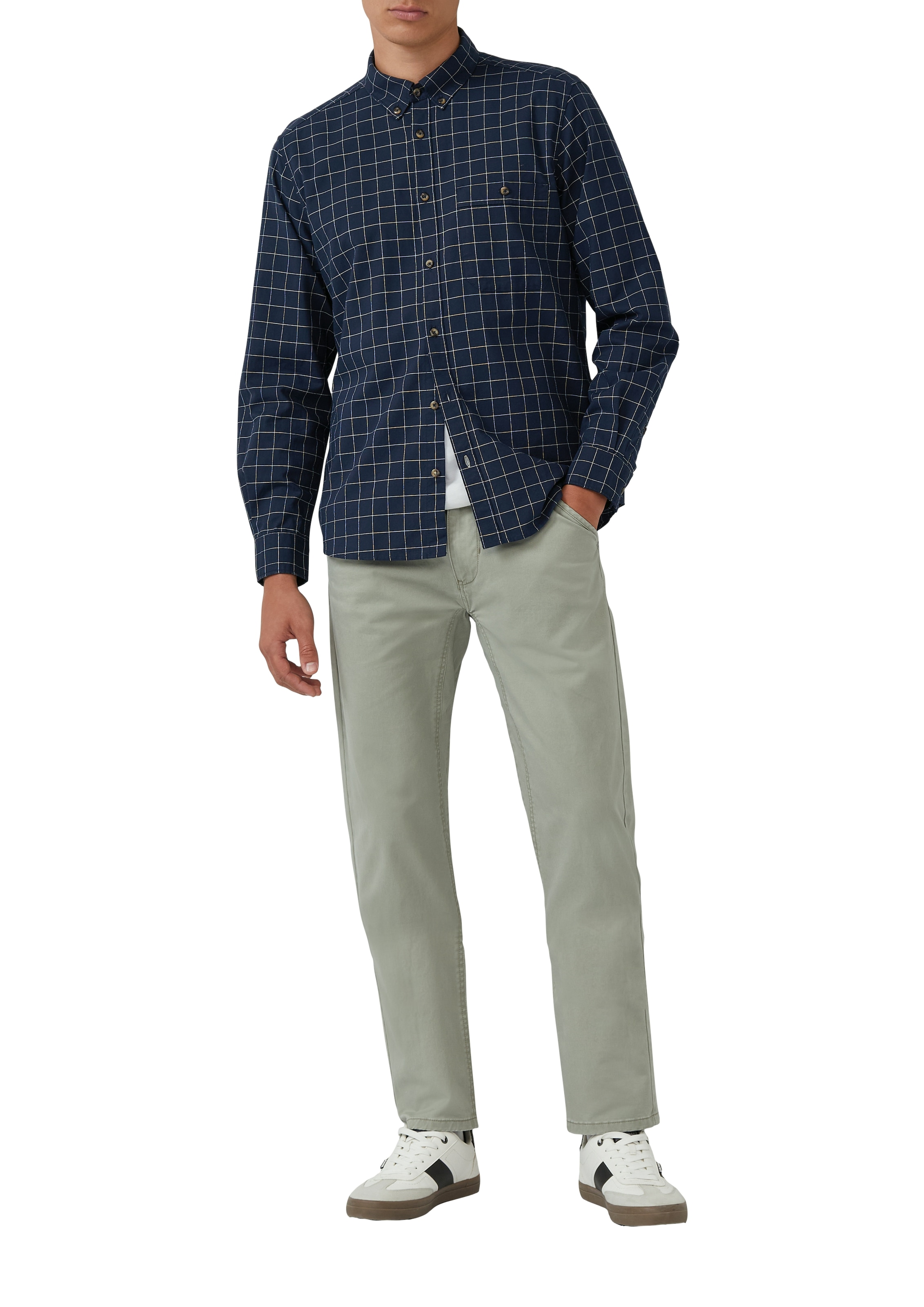 s.Oliver Langarmhemd mit Logo Stickerei