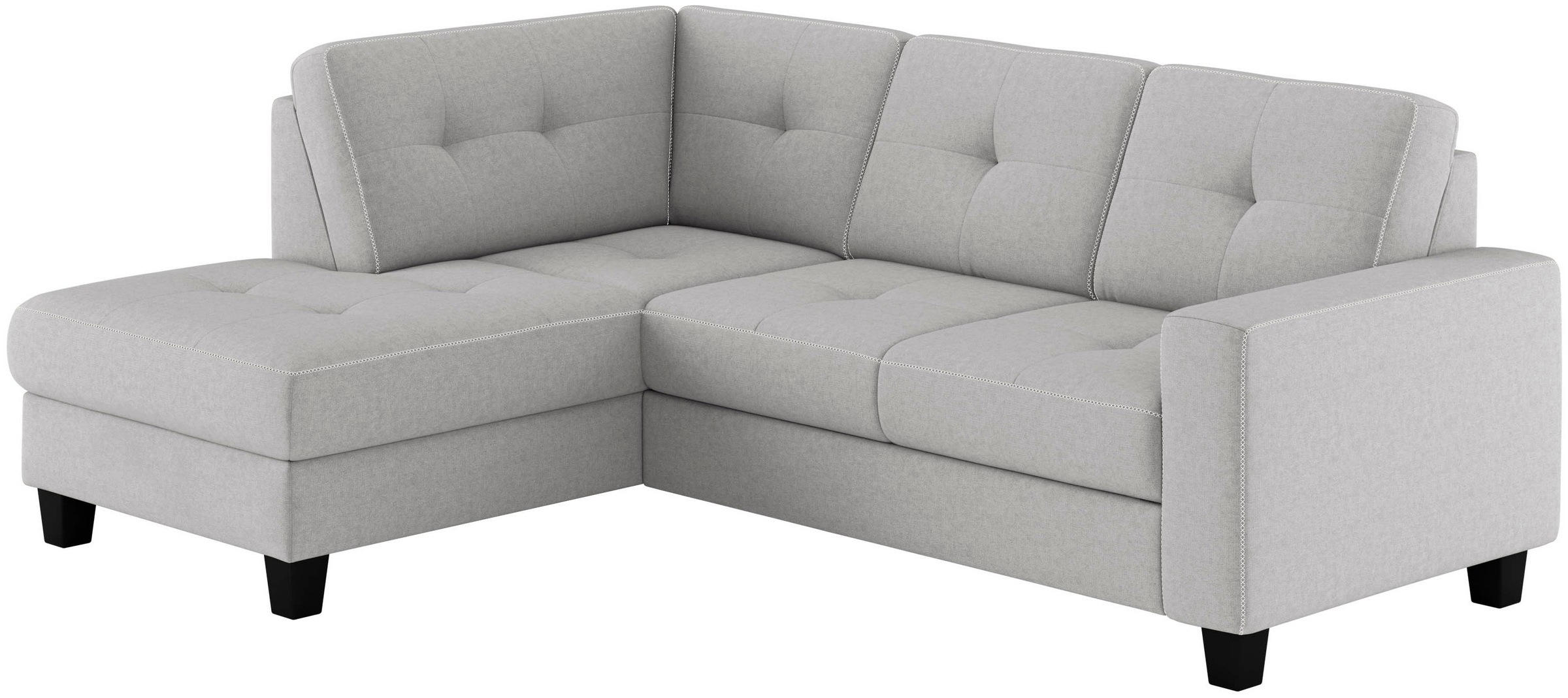 Places of Style Ecksofa »Varese«, Kreuznaht in beige