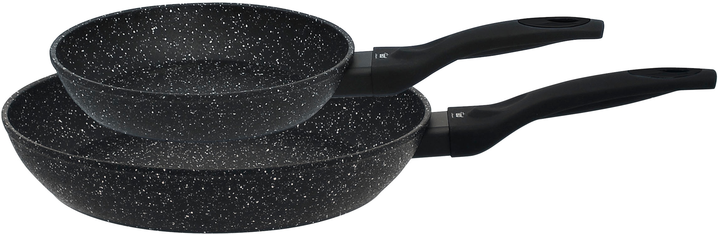 Elo Pfannen-Set »Granit Passion 2-teilig (20/28 cm)« Aluminium Set, je 1 Bratpfanne Ø 20/28 cm, 2 tlg. extra raue Oberfläche mit weißen Punkten