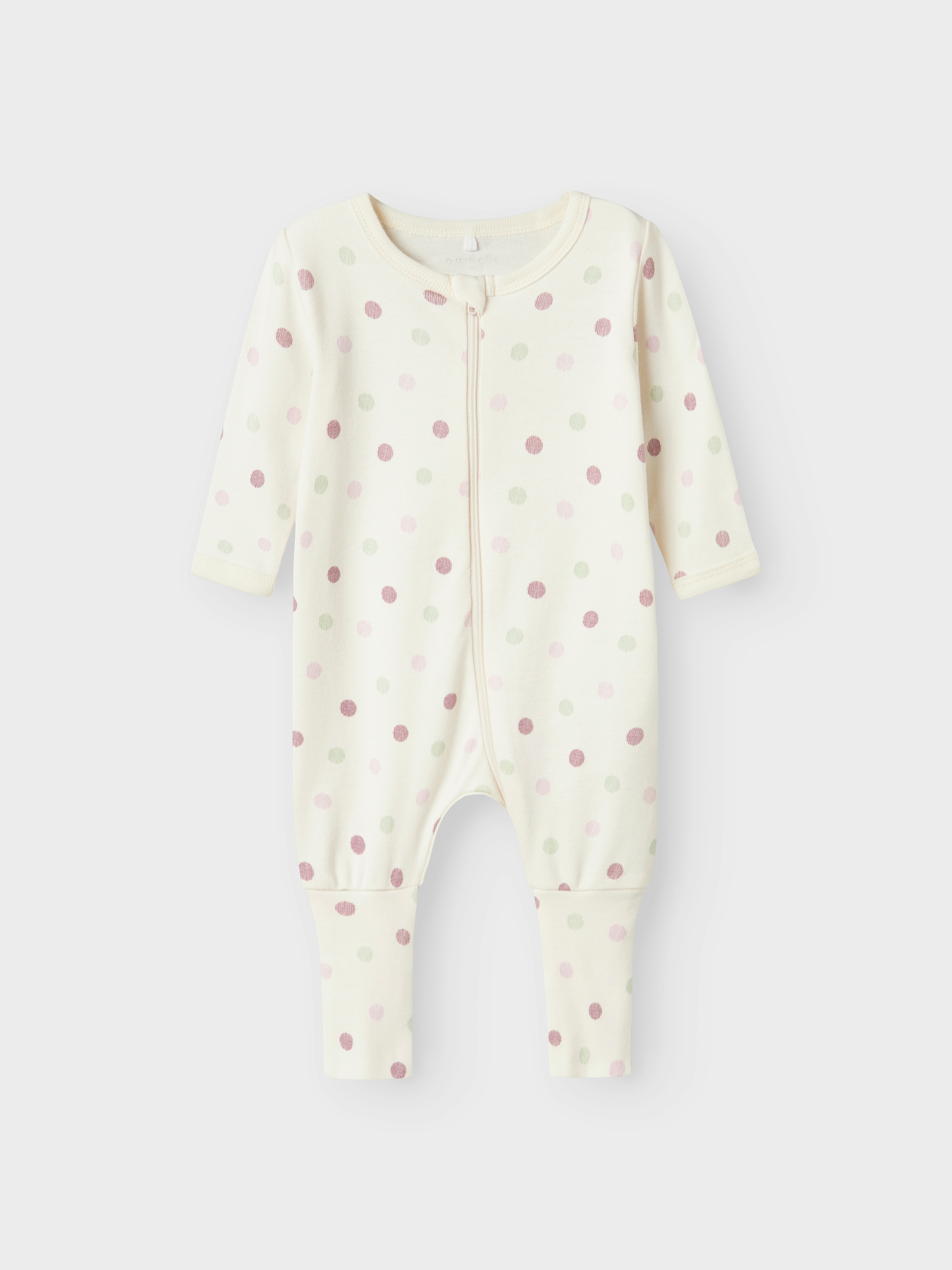 Name It Schlafanzug »NBFNIGHTSUIT 2P ZIP FF JET DOT NOOS« Packung, 2 tlg. aus Baumwolle, regular fit, mit Reißverschluss