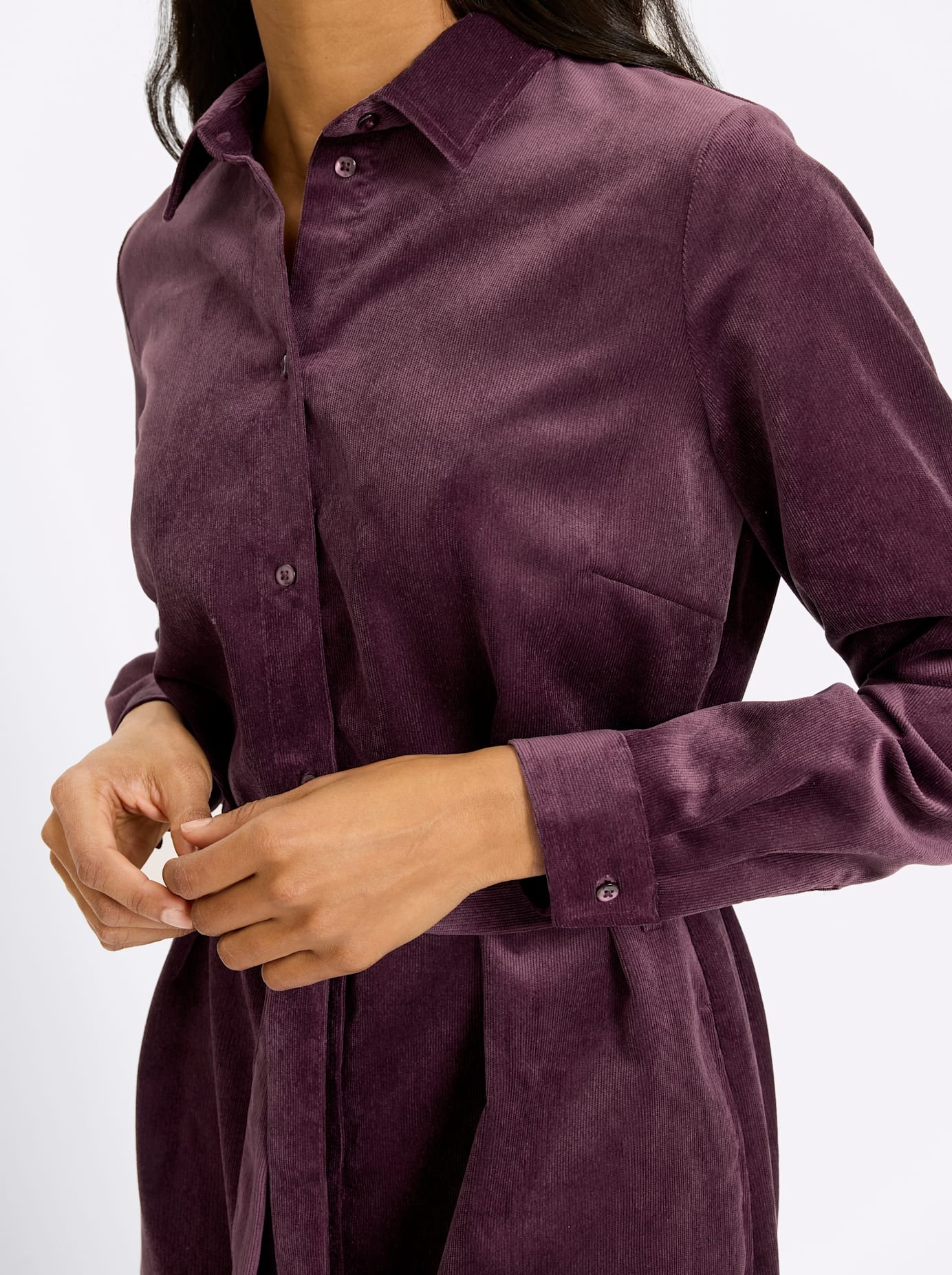 heine Hemdblusenkleid »Cord-Kleid« Eingrifftaschen