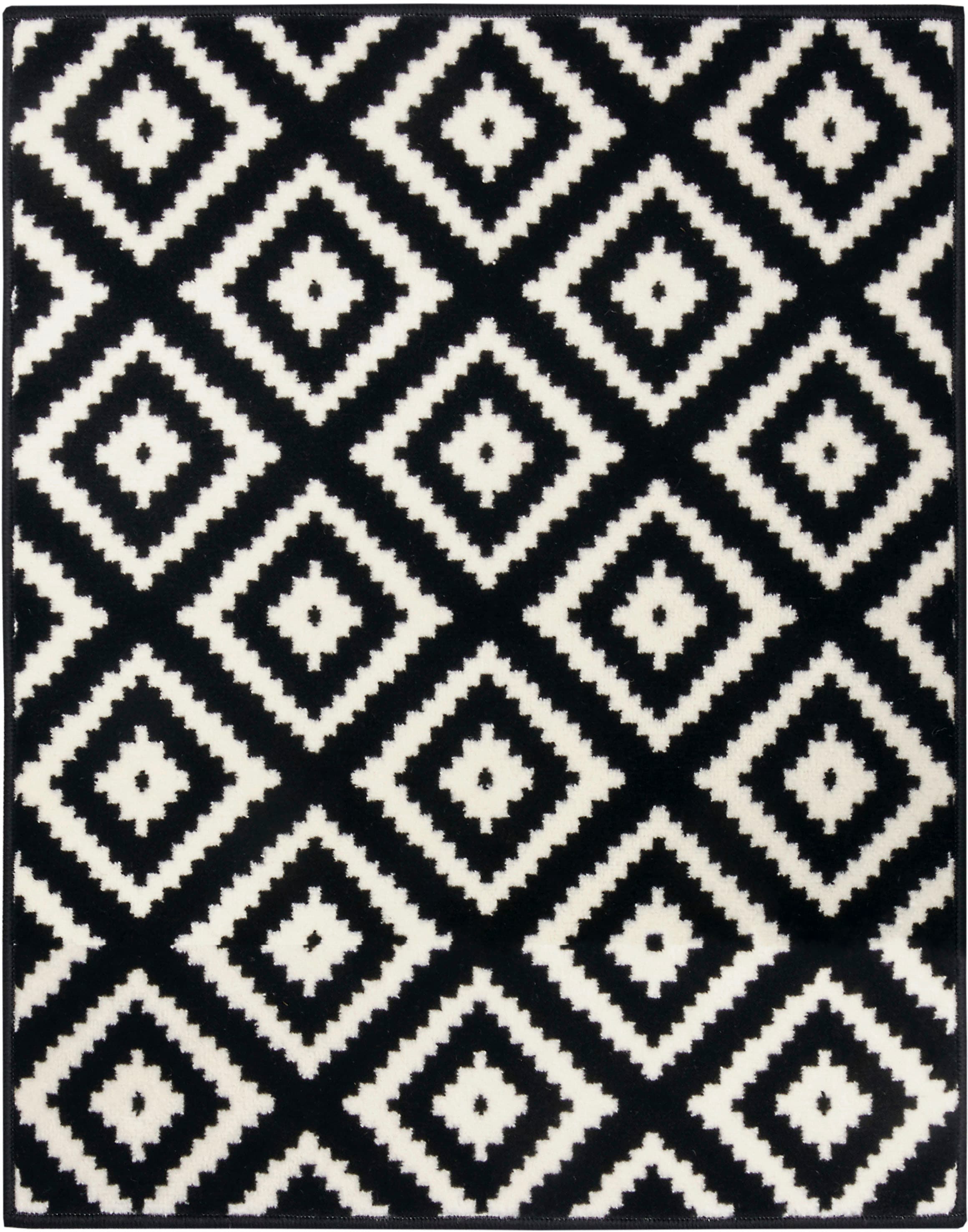 HANSE Home Teppich »Raute«, rechteckig, 9 mm Höhe, Läufer, Kurzflor, Skandi, Raute, Wohnzimmer, Schlafzimmer, Flur