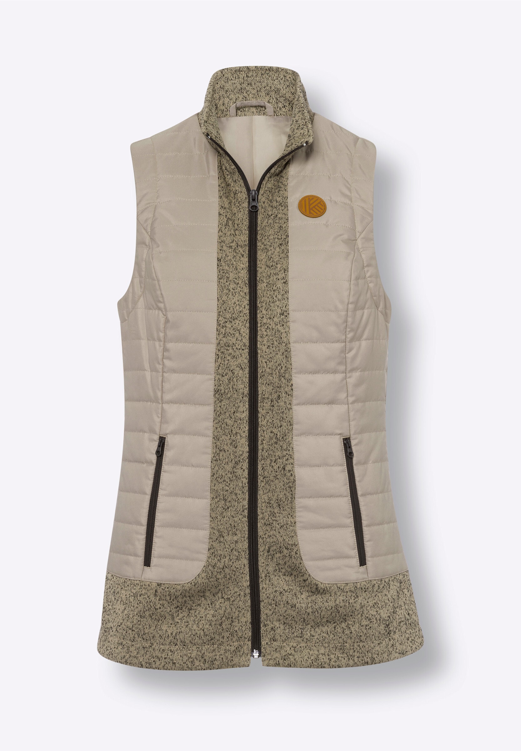 Sieh an! Steppweste »Weste Weste Stepp im Mix mit Strickfleece«