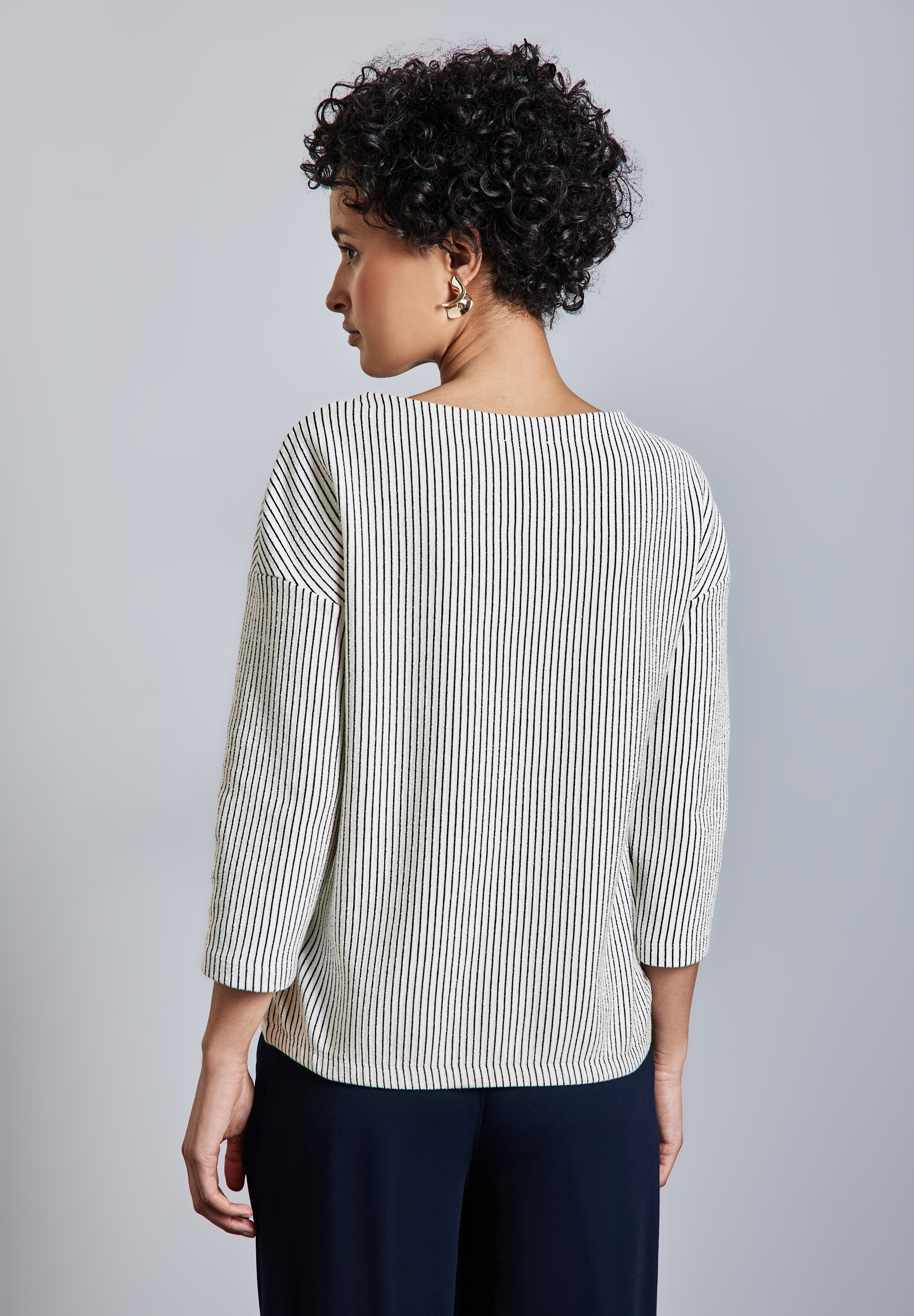 STREET ONE 3/4 Arm-Pullover, mit Streifenmuster