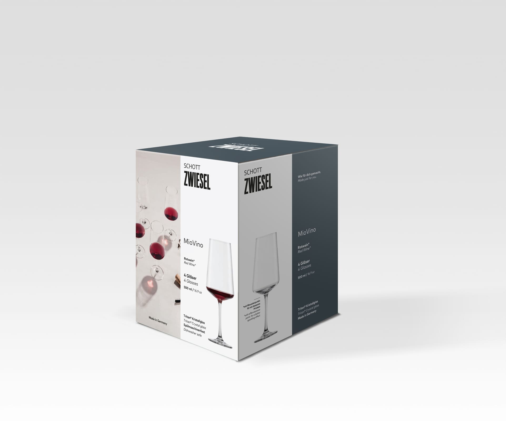 SCHOTT-ZWIESEL Rotweinglas »Rotweingläser MioVino 500 ml 4er Set transparent« Spülmaschinengeeignet