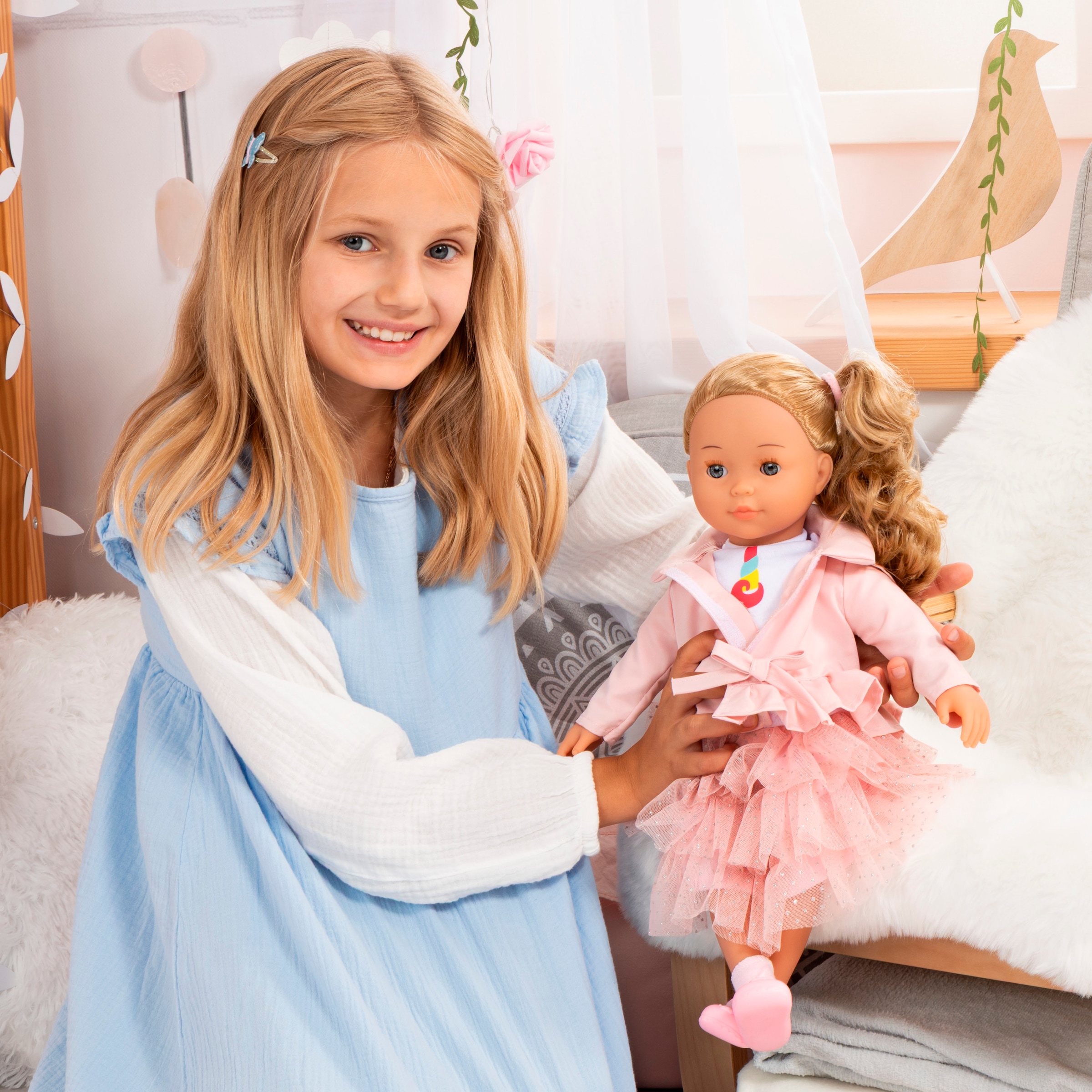 Bayer Stehpuppe »Charlene, 46 cm, rosa« mit Funktion