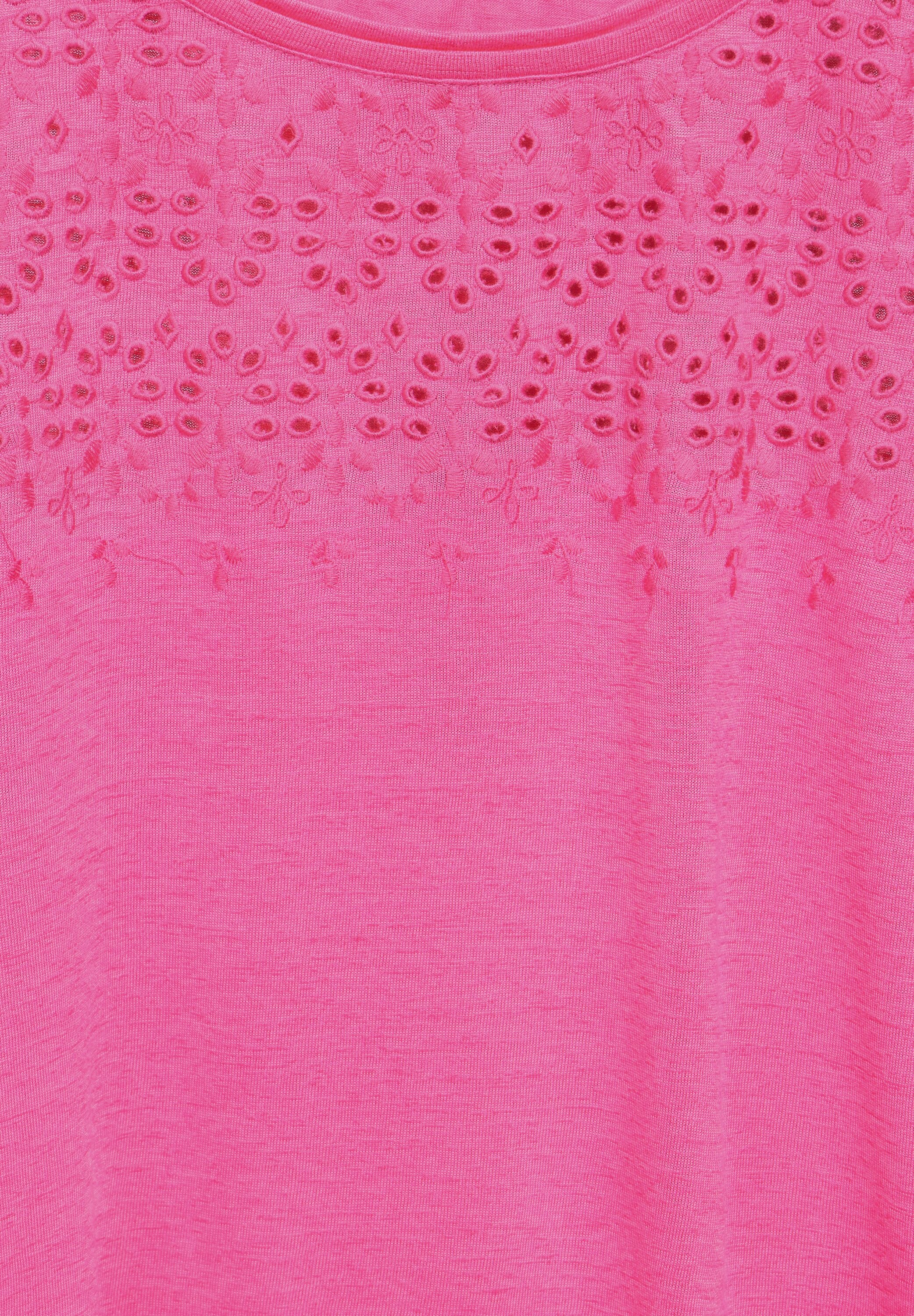 Cecil Kurzarmshirt , mit Lochstickerei
