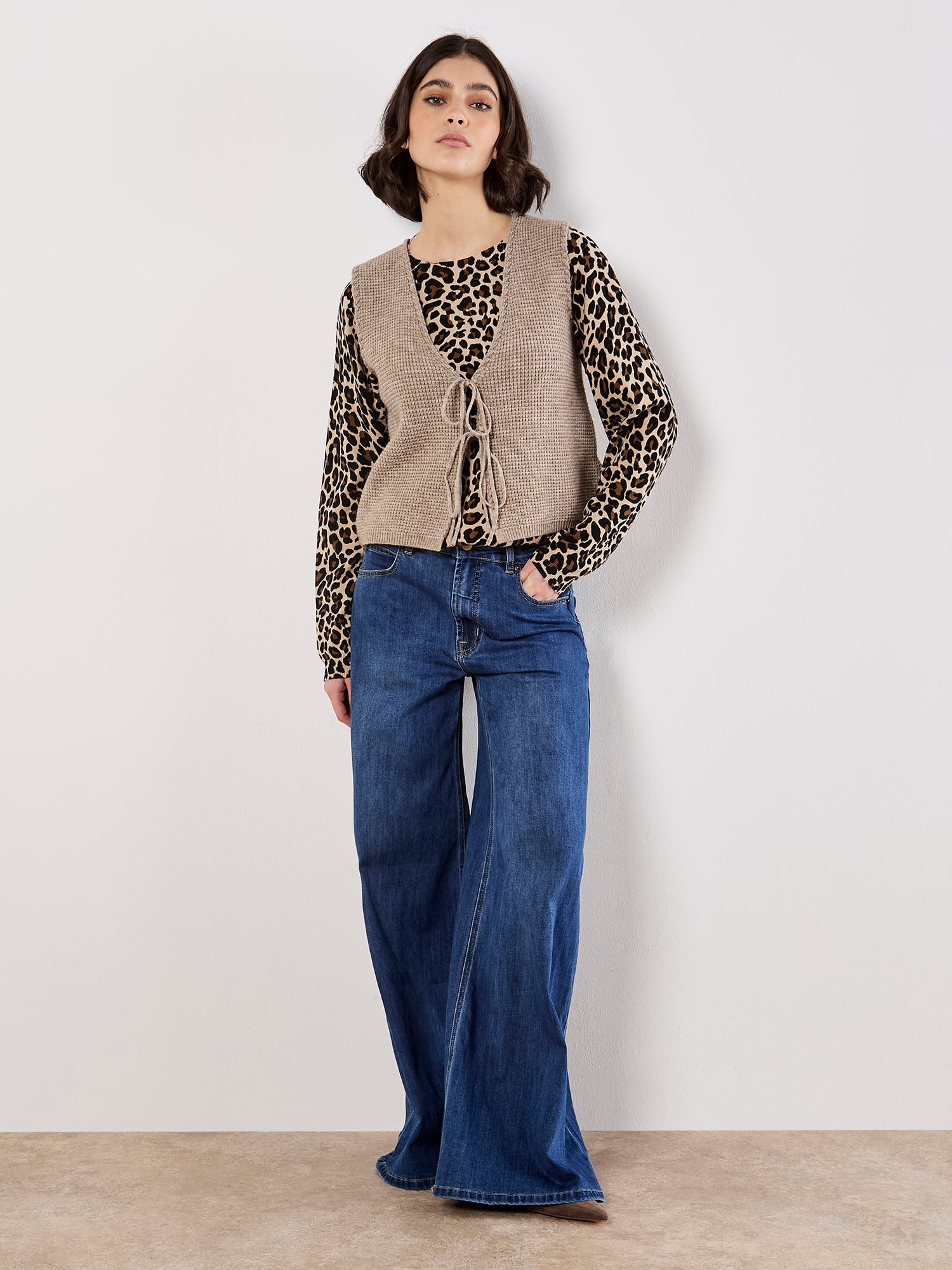 Apricot Strickpullover »Feinstrickpullover« mit Leopardenmuster