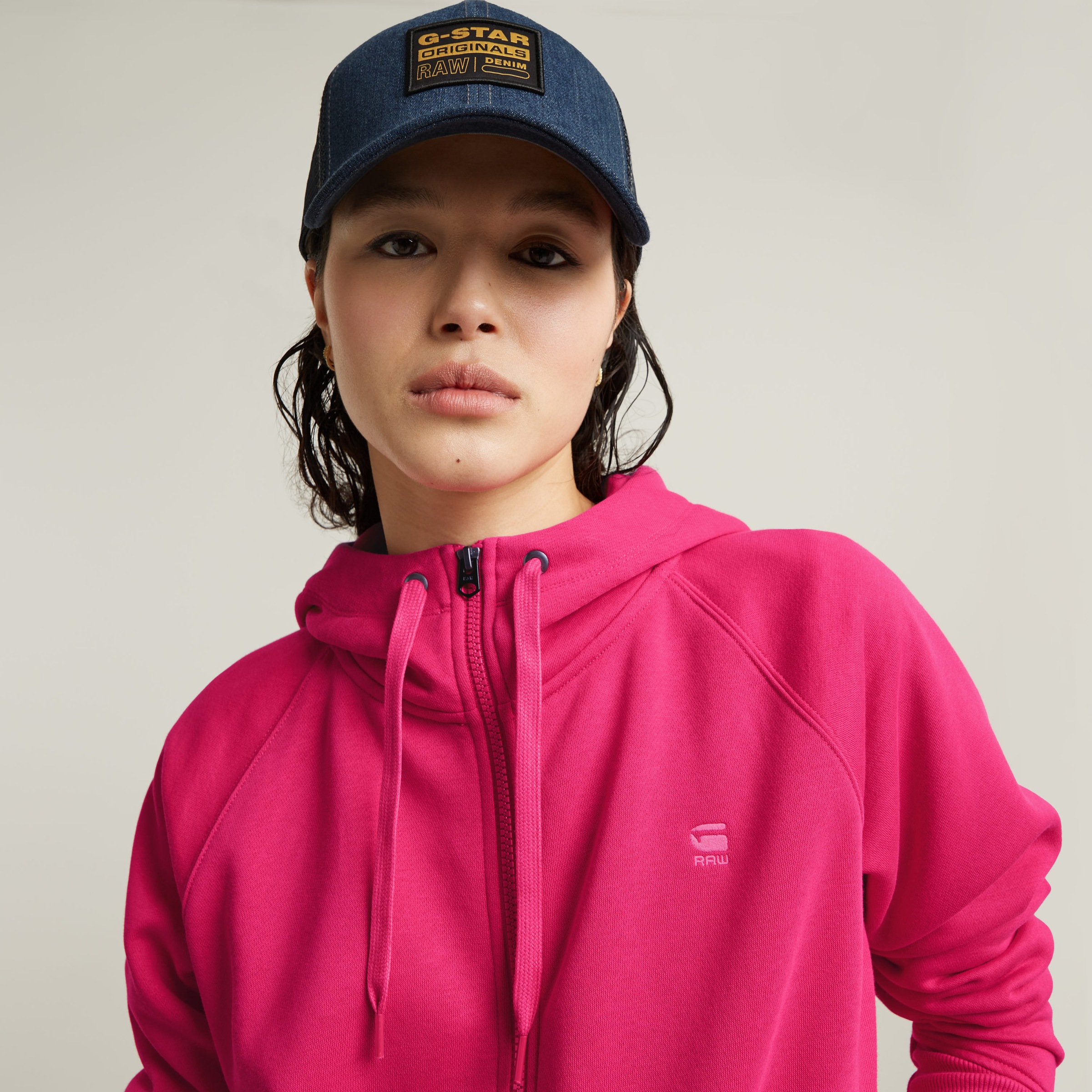 G-STAR Kapuzensweatjacke »Premium core 2.1 hdd zip thru« mit tonaler Logostickerei