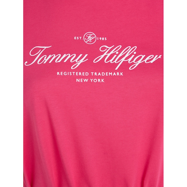 Tommy Hilfiger Curve Shirtkleid »CRV 1985 REG C-NK SHORT DRESS SS«, PLUS  SIZE CURVE,mit Tommy Hilfiger Logo-Schriftzug bei ♕
