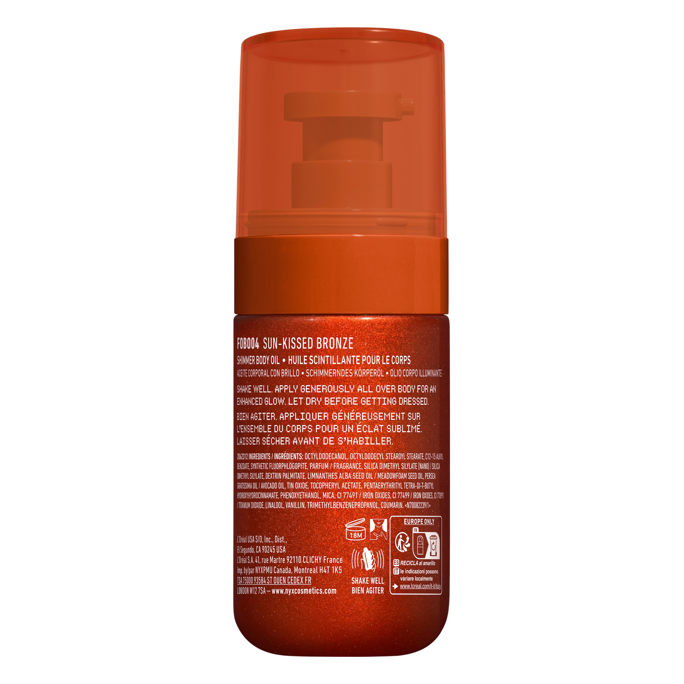 NYX PROFESSIONAL MAKEUP Körperöl »FAT OIL BODY OIL CARAMELT MAMI« für strahlenden Glow am Körper