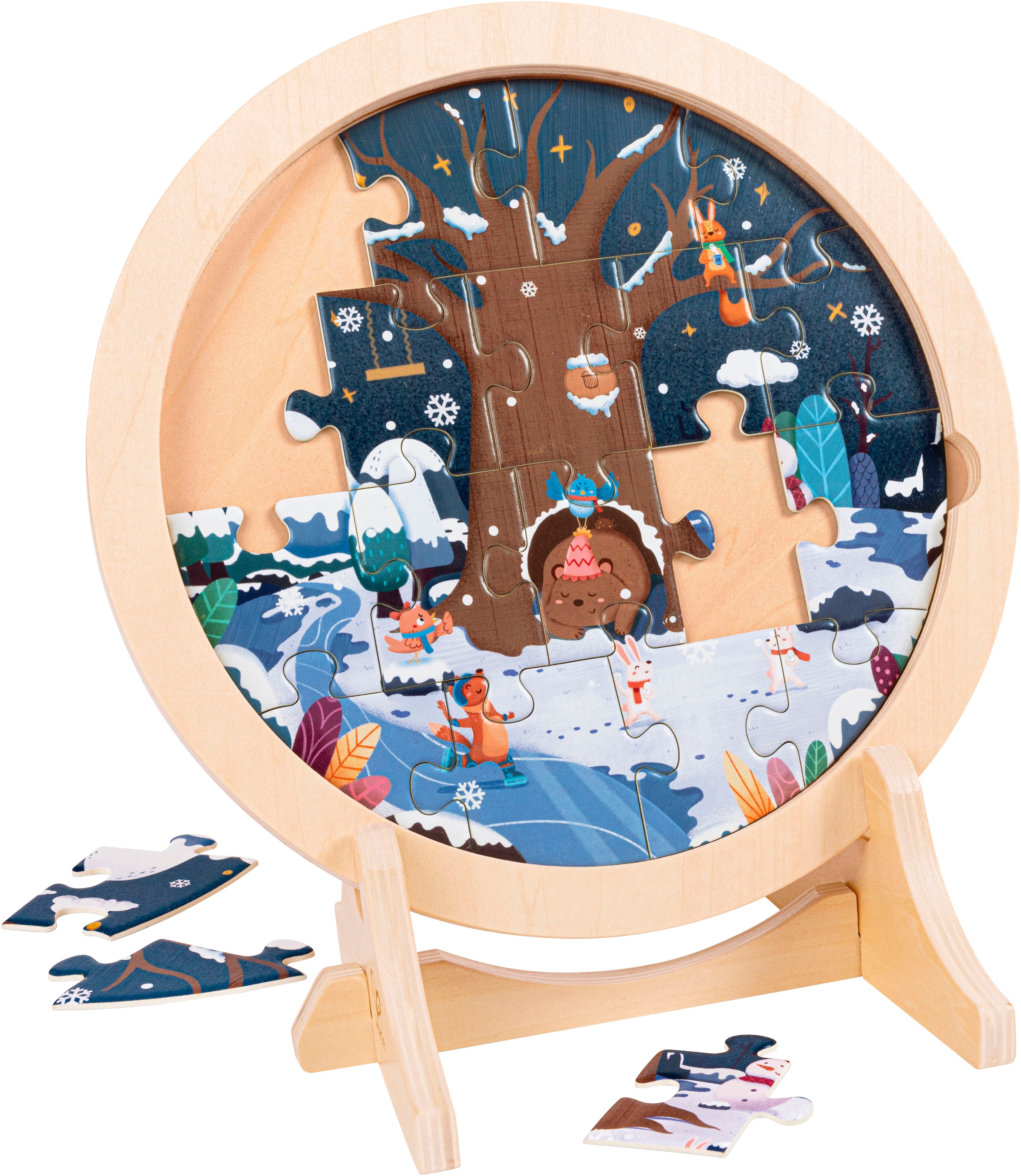 Hape Puzzle »4-Jahreszeiten-Lagenpuzzle« leuchtet im Dunkeln