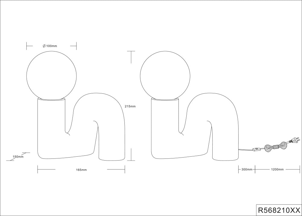 REALITY Leuchten Tischleuchte »QUINN, Keramik Tischlampe m. Glasschirm, Set inkl 2xG9 Leuchtmittel 3W« G9 2 Stk. Warmweiß Design Nachttischlampe, Schreibtischlampe Höhe 22cm, Glas Lampenschirm