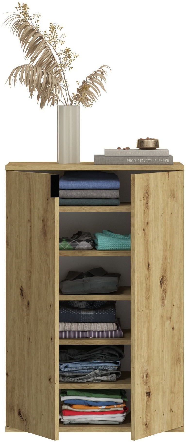 INOSIGN Garderoben-Set »Trondheim, Breite 152 cm, best. aus 3 Kommoden, 5 Türen, 16 Fächer«, (Set, 3 St.), Kommode, Sideboard, Kommodenkombination, Kommoden Set