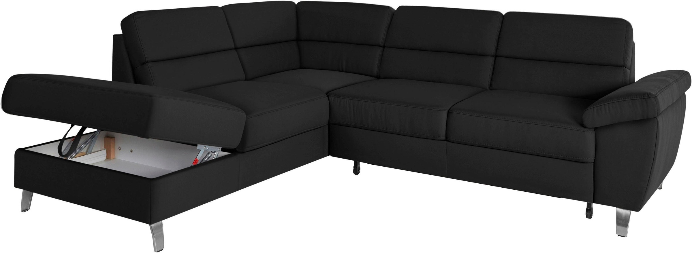 sit&more Ecksofa »Sorano L-Form«, wahlweise mit Bettfunktion und Bettkasten
