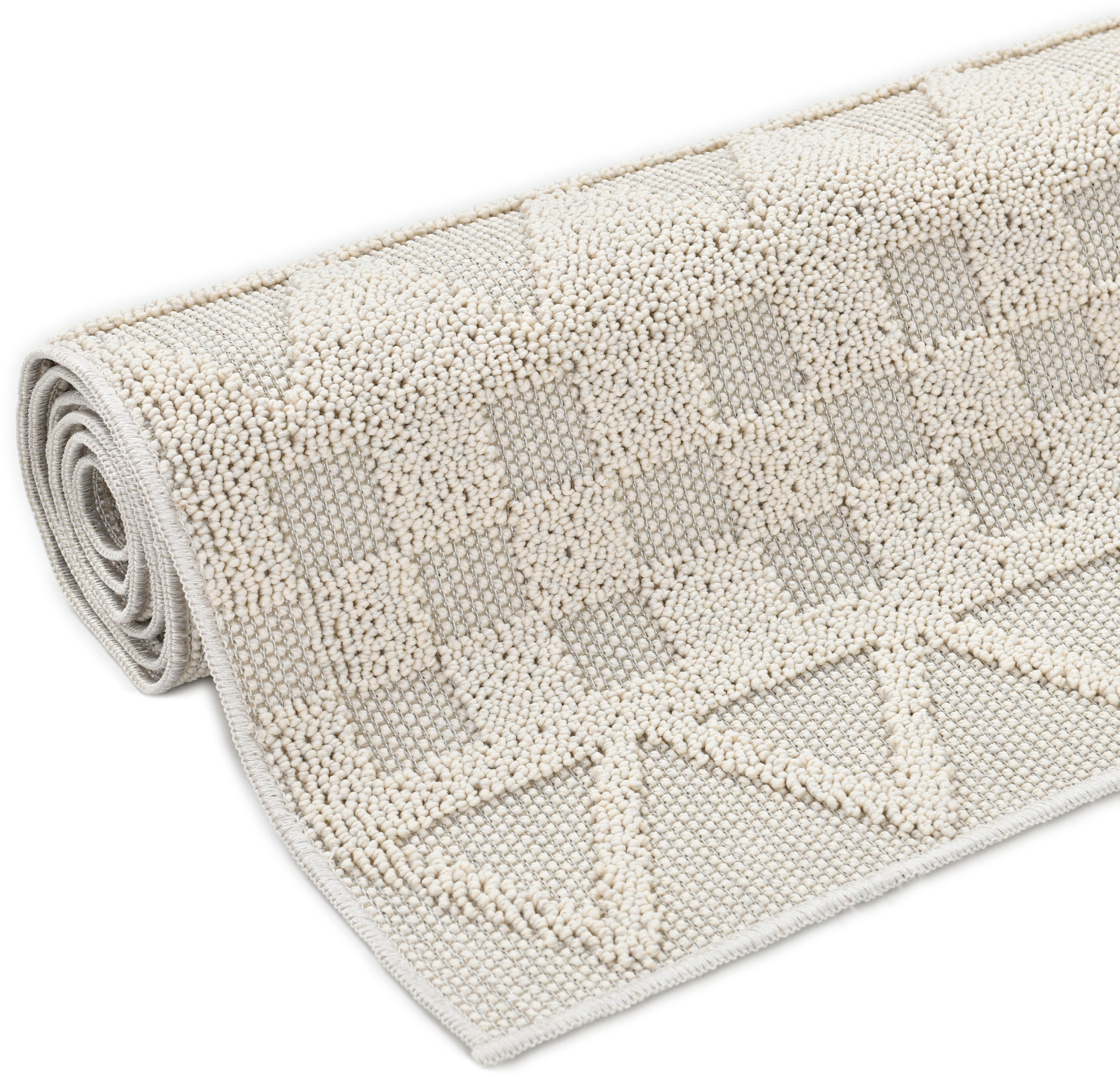 my home Teppich »Juliane Outdoor auch für Küche oder Esszimmer«, rechteckig, 12 mm Höhe, Hoch-Tief-Struktur, Boho, Outdoor geeignet, Balkon, Terrasse, Camping