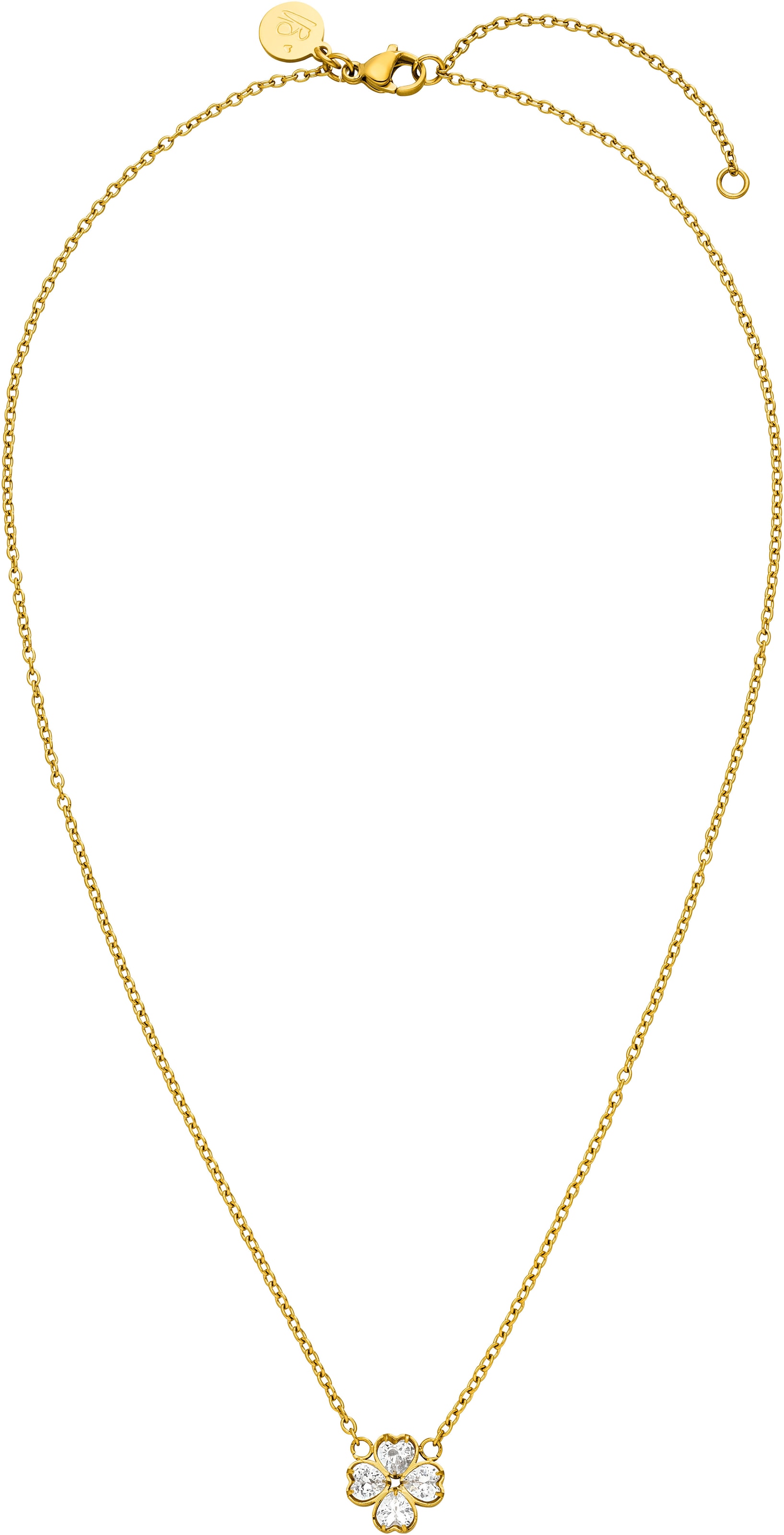 Purelei Kette mit Anhänger »Schmuck Geschenk Cuore Kleeblatt, 22421-Necklace-Cuore«, mit Zirkonia (synth.)
