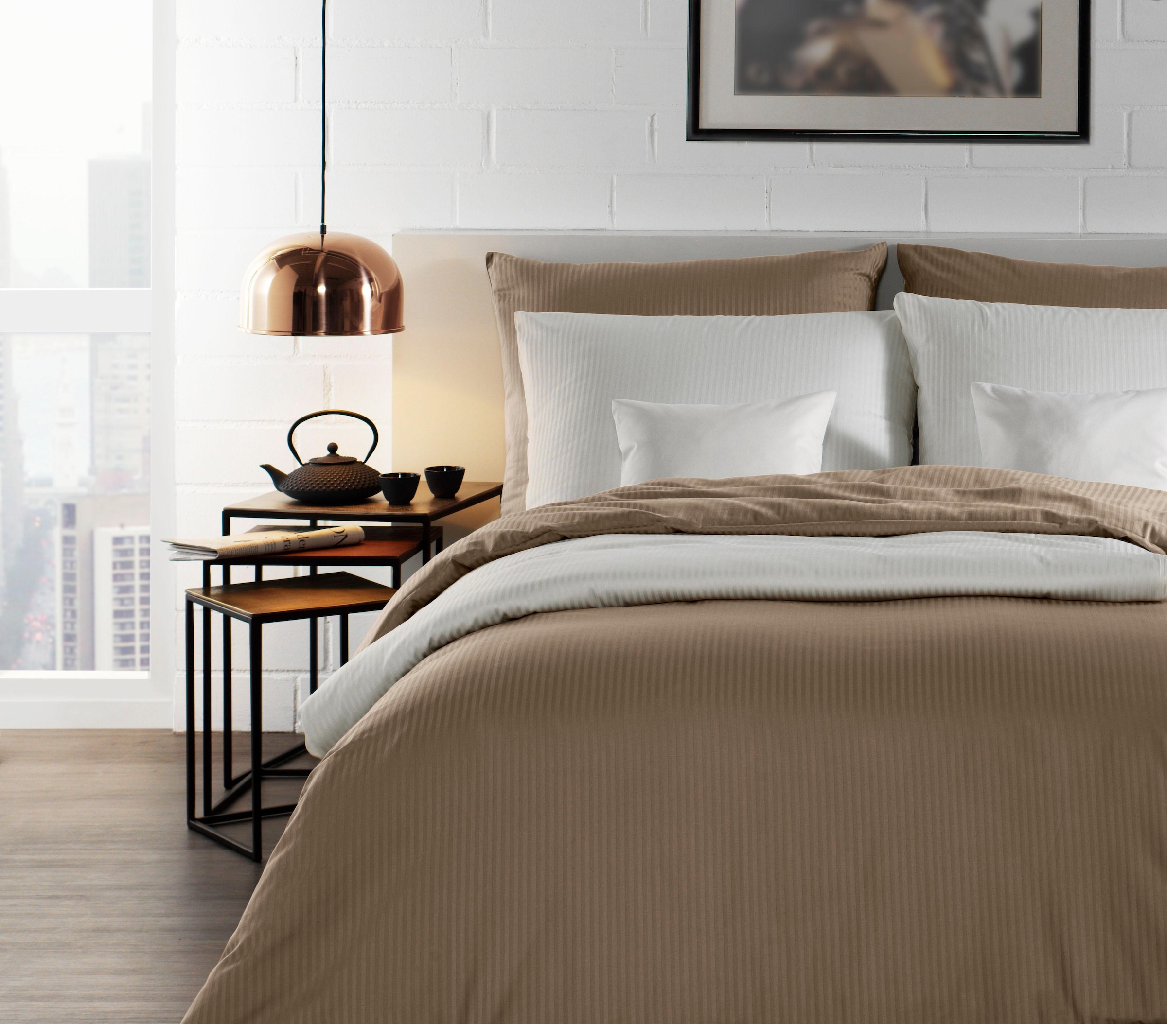 fleuresse Bettwäsche »Linz« 2 Stk. Halbleinen, 50% Baumwolle, 50% Leinen, 135x200, 155x220, 200x200cm