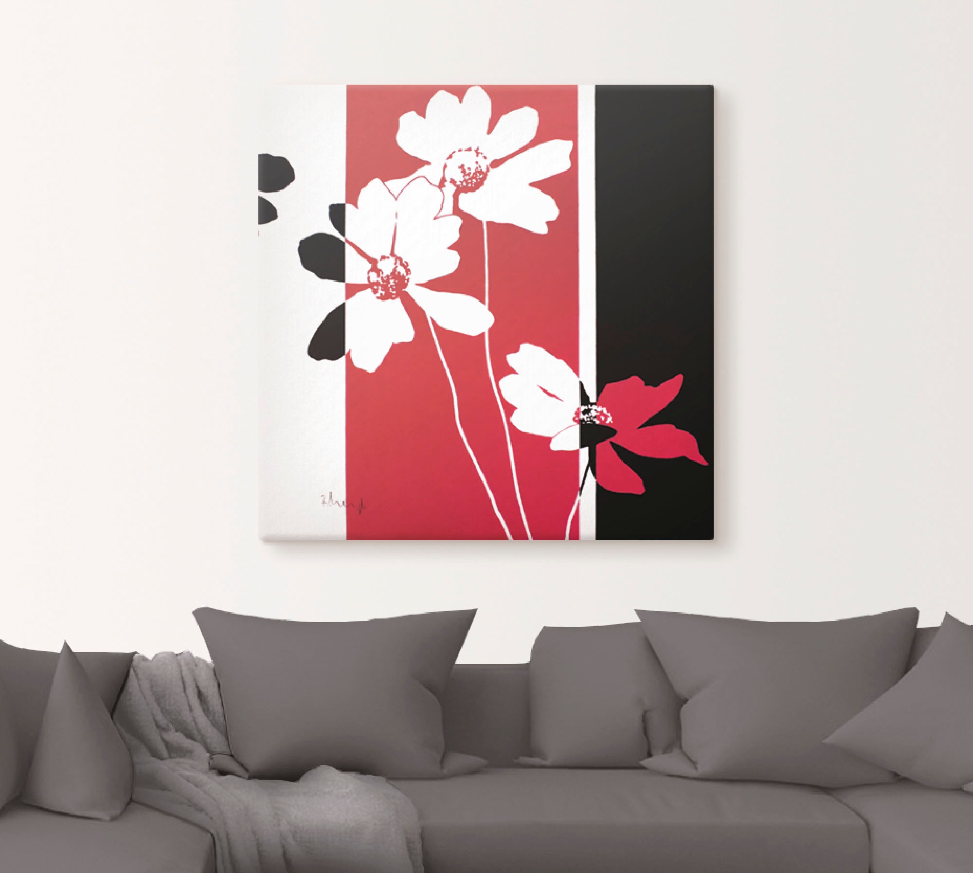 Artland Leinwandbild »Blumen Zusammensetzung II«, Blumen, (1 St.), auf Keilrahmen gespannt