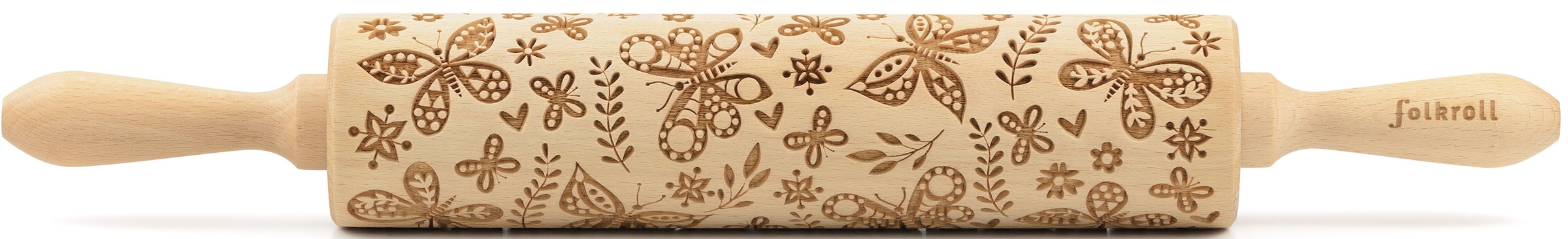 folkroll Teigroller »3D-Motiv-Teigrolle«, Schmetterlinge
