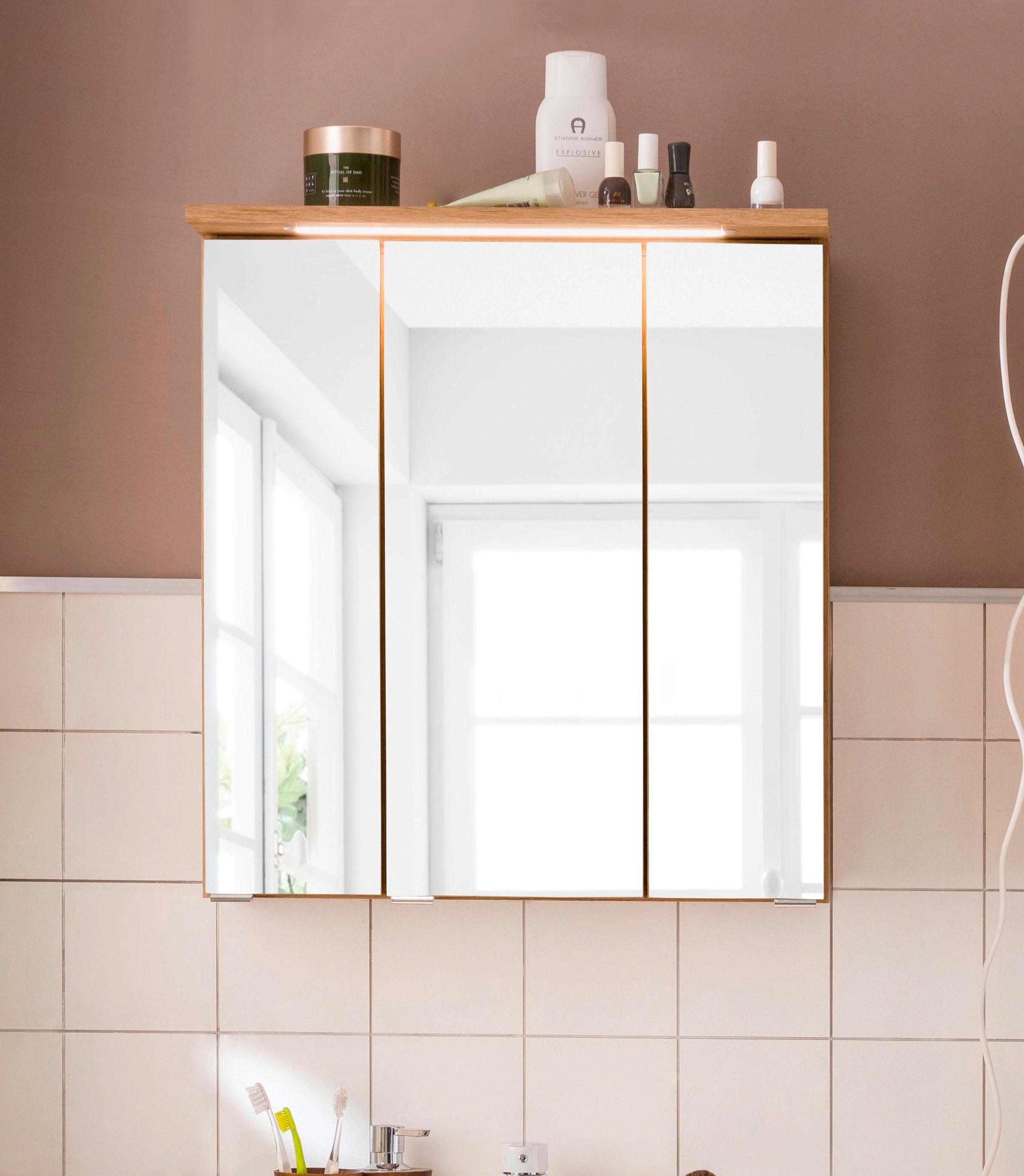 welltime Spiegelschrank »Lucca«, mit LED Beleuchtung