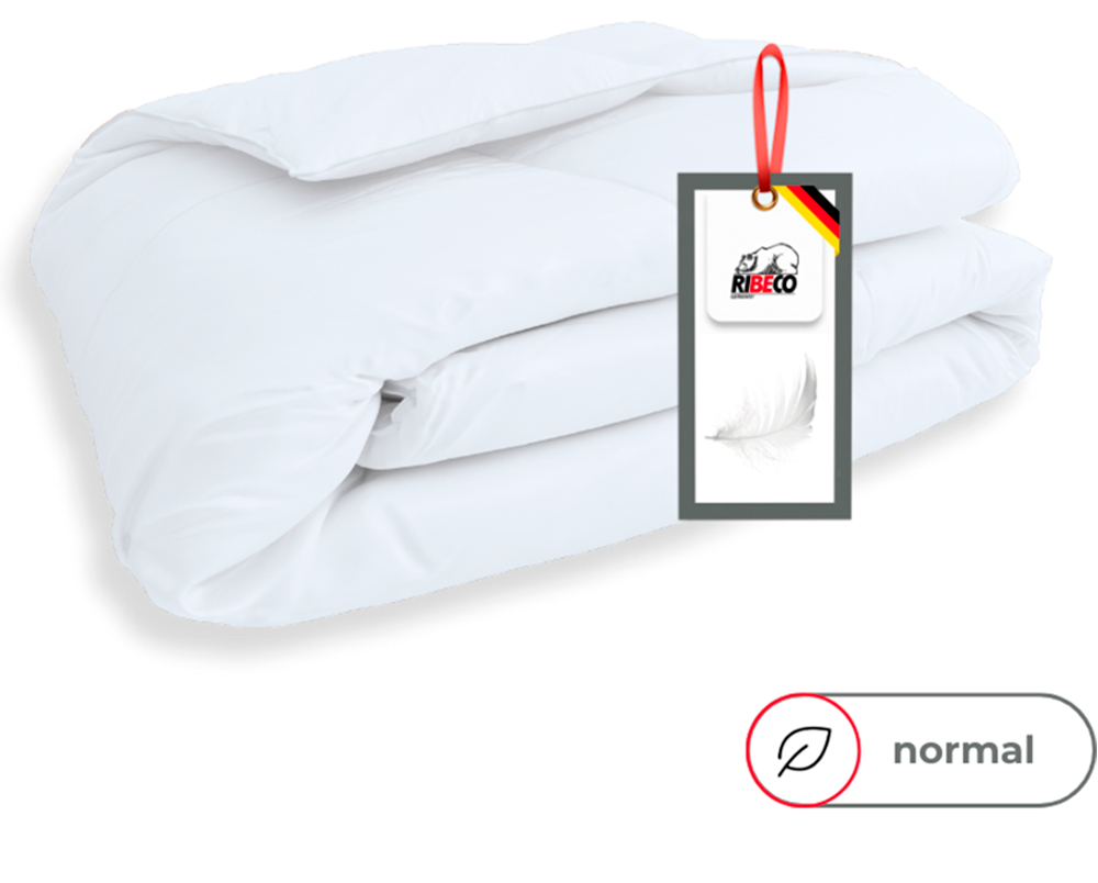 RIBECO Federbettdecke »Laram, Bettdecken für Sommer oder Winter, Made in Germany«, normal, Füllung 90% Federn, 10% Daunen, Bezug Baumwolle, (1 St.), Super Preis-Leistung, Bettdecke 135x200 cm oder 155x220 cm, Decke