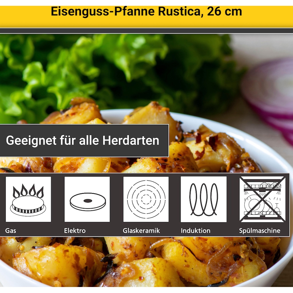 Krüger Bratpfanne »Einsenguss Pfanne RUSTICA«, Gusseisen, (1 tlg.)