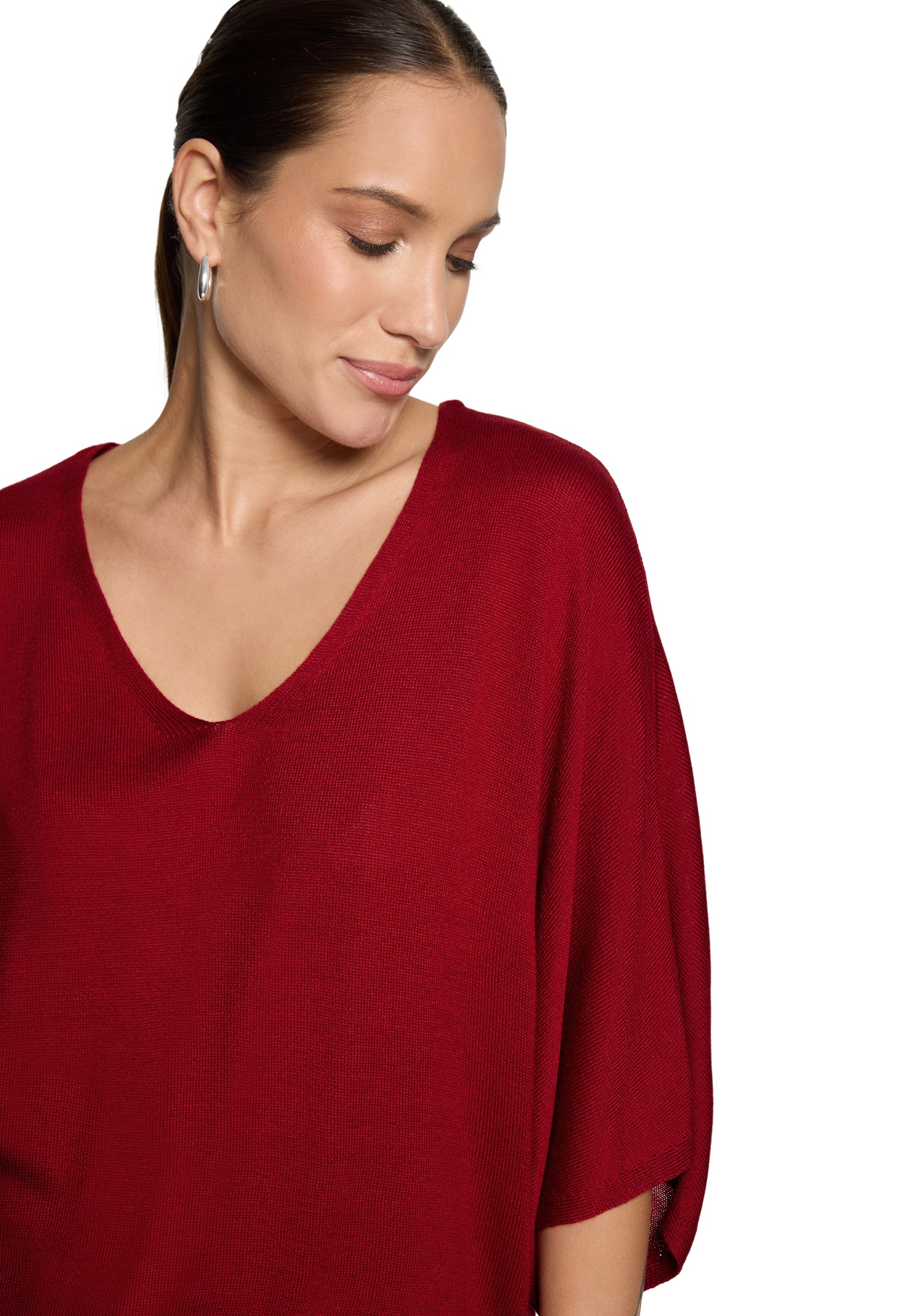 Zero Rundhalspullover »Feinstrickpullover kurzarm«