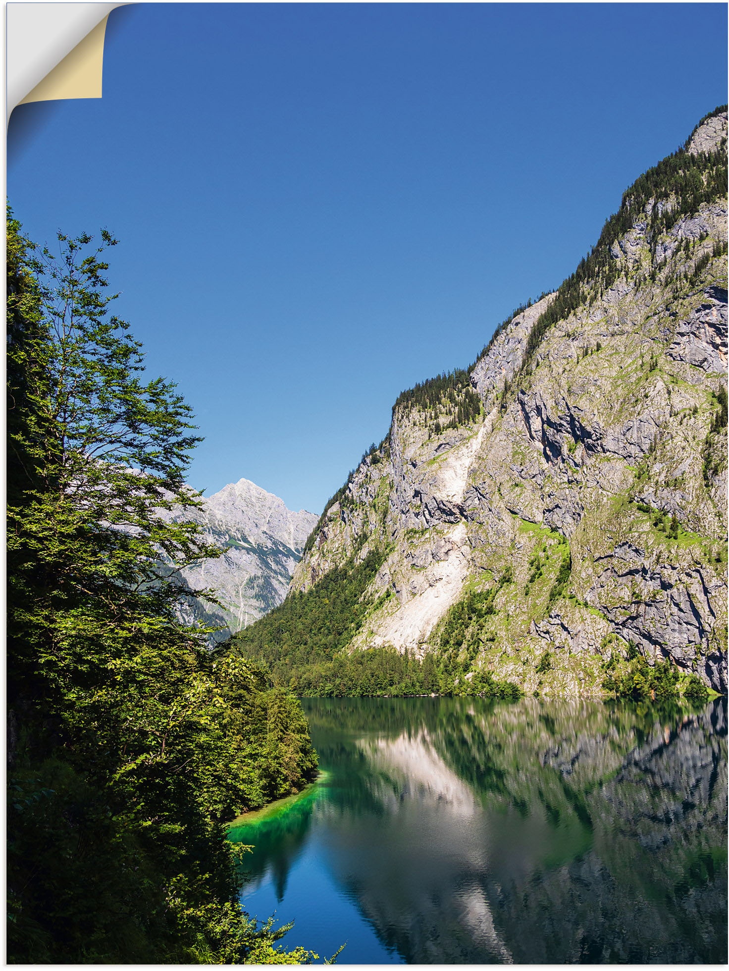 Artland Wandbild »Obersee Berchtesgadener Land in Bayern«, Berge &  Alpenbilder, (1 St.), als Alubild, Leinwandbild, Wandaufkleber oder Poster  in versch. Größen auf Rechnung bestellen