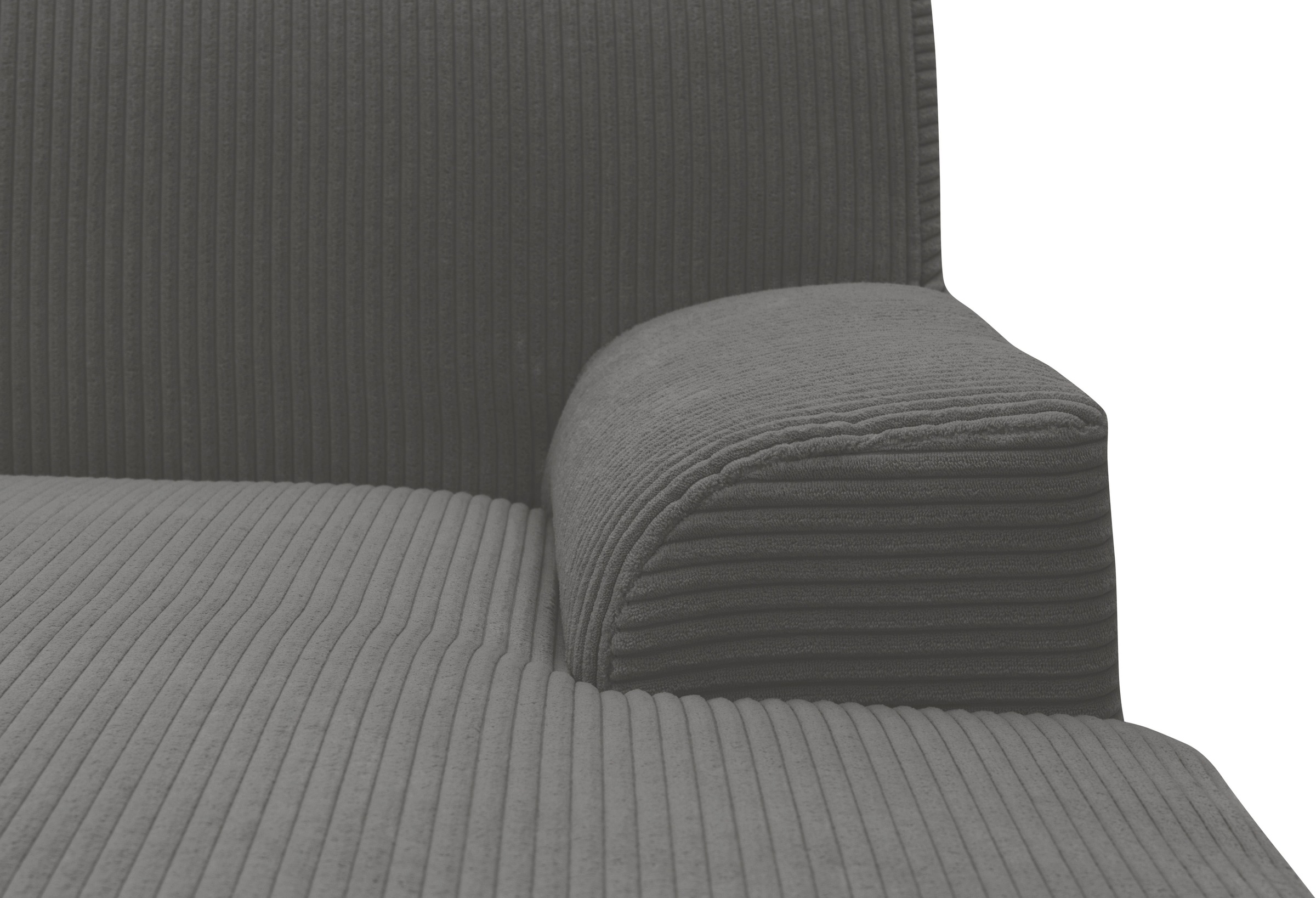 DOMO collection Ecksofa »Turah 2, L-Form, Cord oder Luxus-Microfaser, komfortabler Federkern«, B/T/H: 241/146/79 cm, incl. Zierkissen, wahlweise mit Bettfunktion