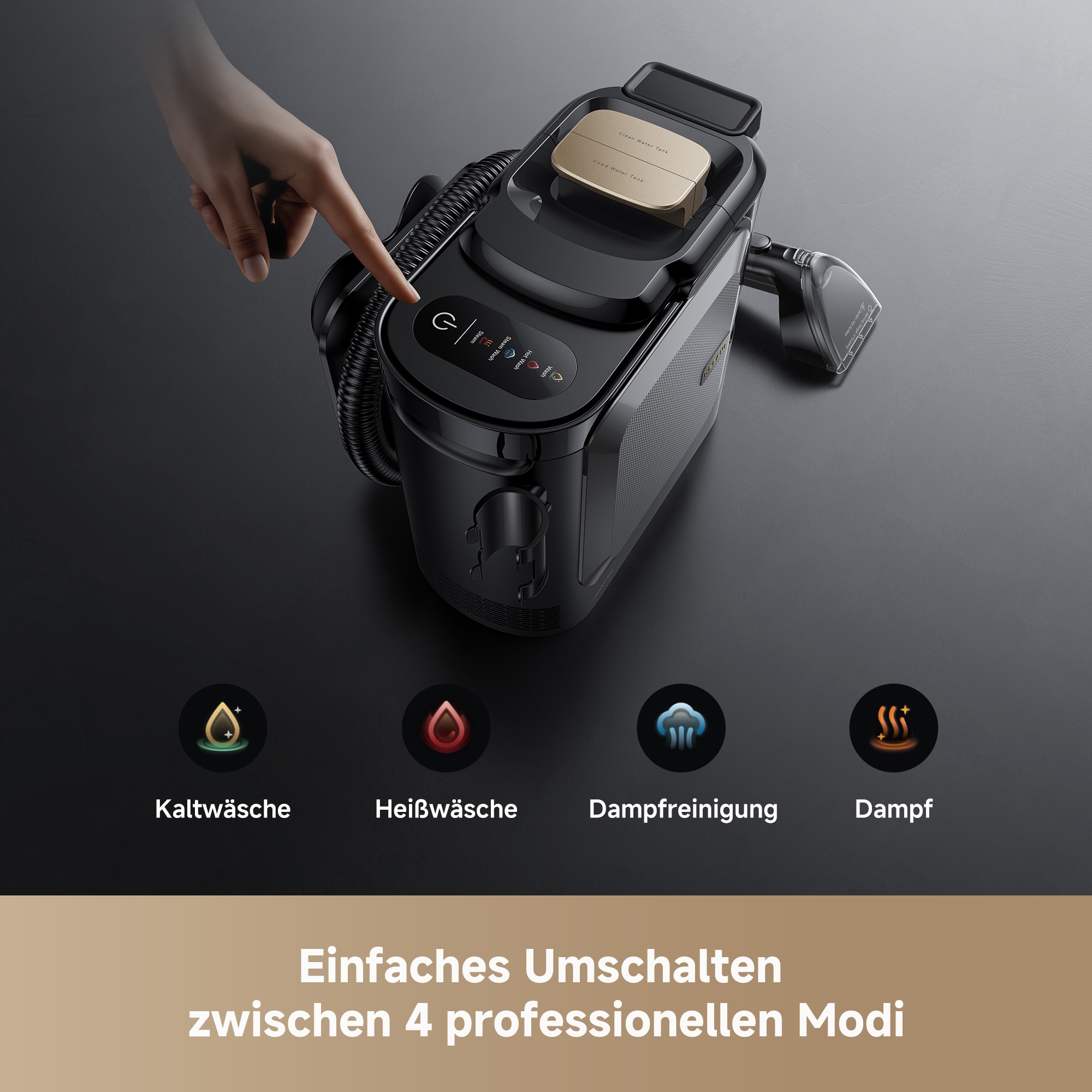 Dreame Dampfreiniger »N20 Steam« 4 Düsen, Heißwasser, Dampf, 600 W
