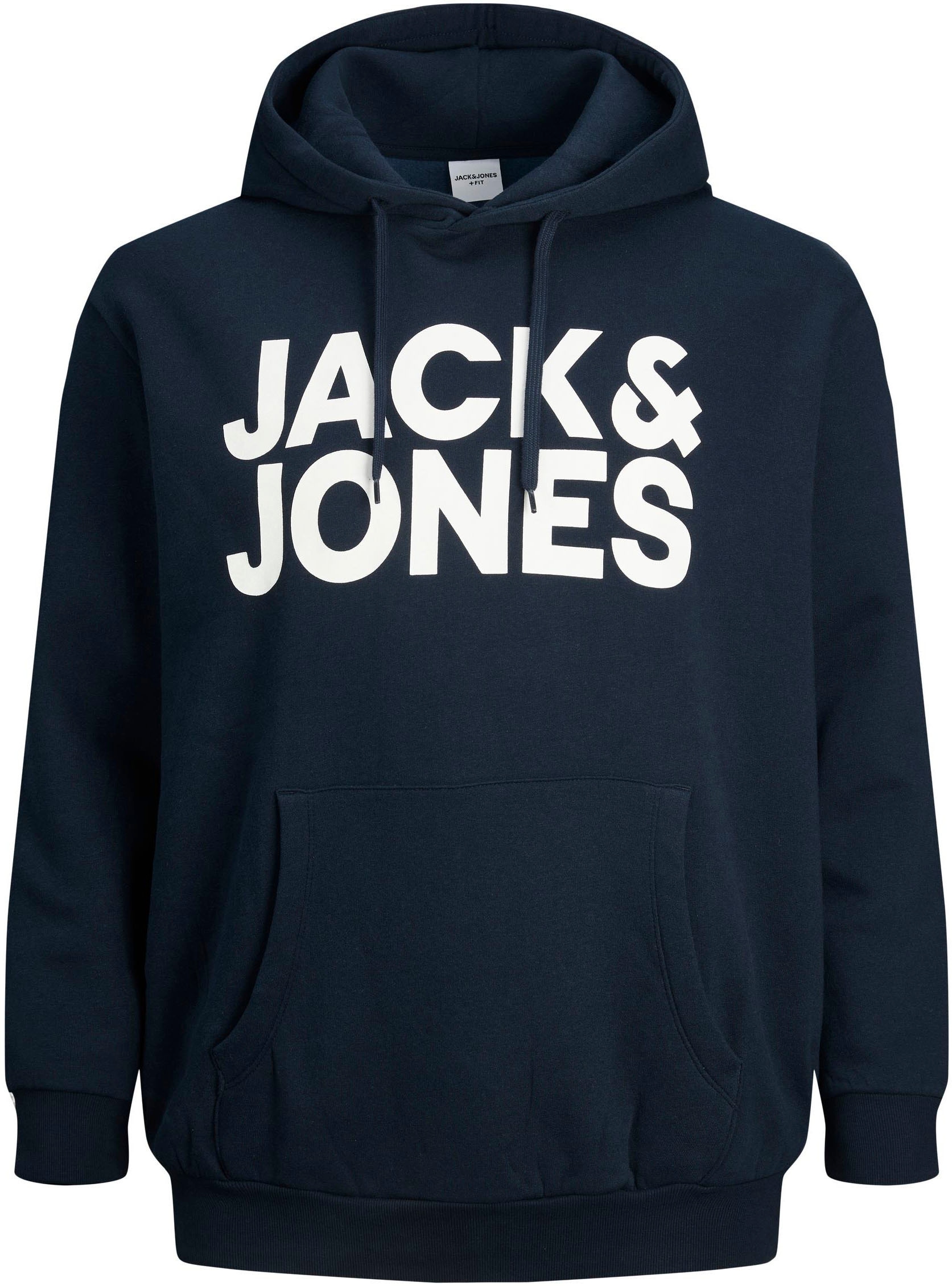 Jack & Jones PlusSize Kapuzensweatshirt »CORP LOGO SWEAT HOOD«, Bis Größe 6XL